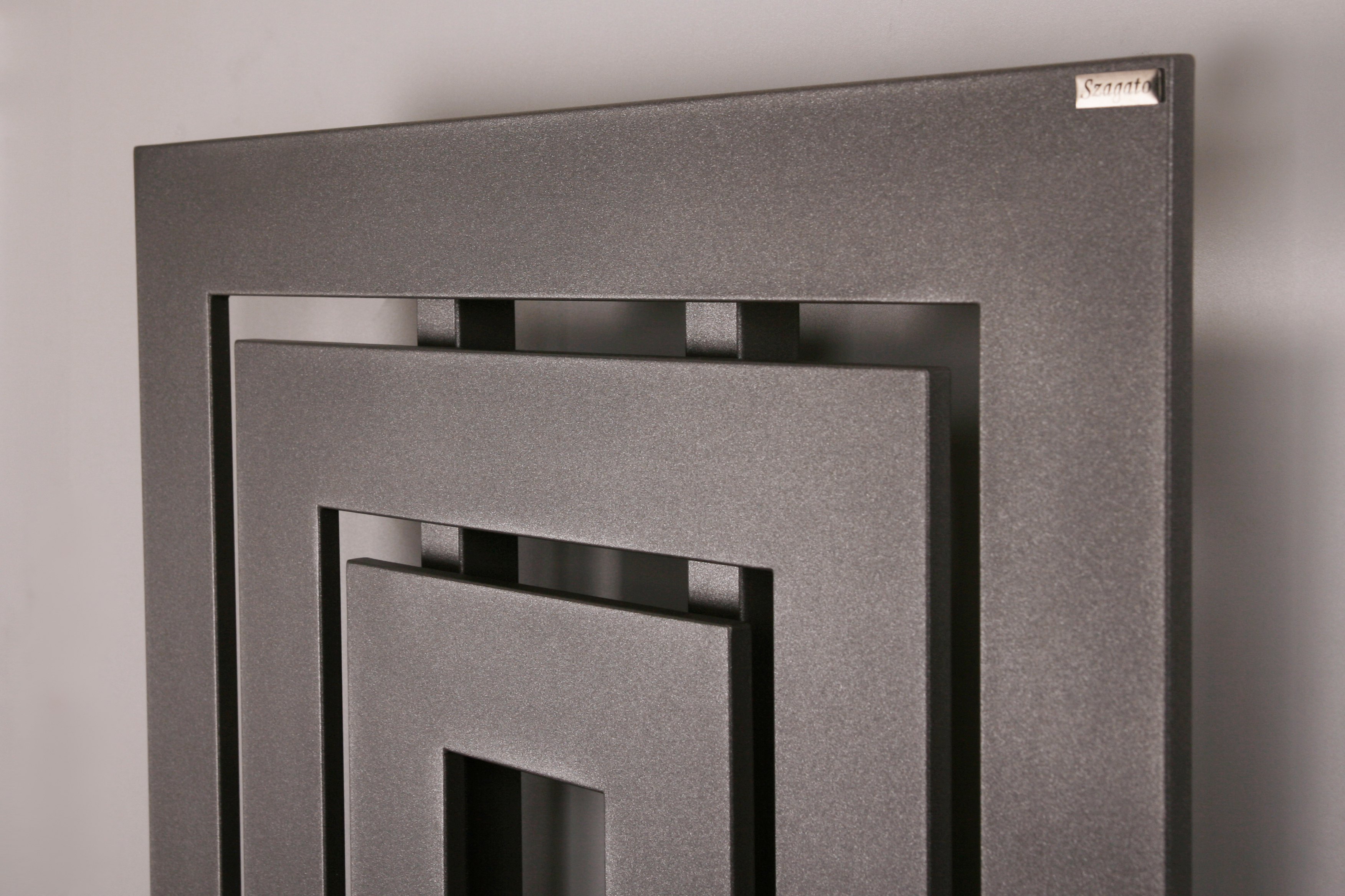 BADHEIZKÖRPER Design Insight 2 162x60cm 1224 Watt anthrazit - moonstone (+ 2 Knopfhalter) SZAGATO Designheizkörper mit Mittelanschluss Handtuchwärmer