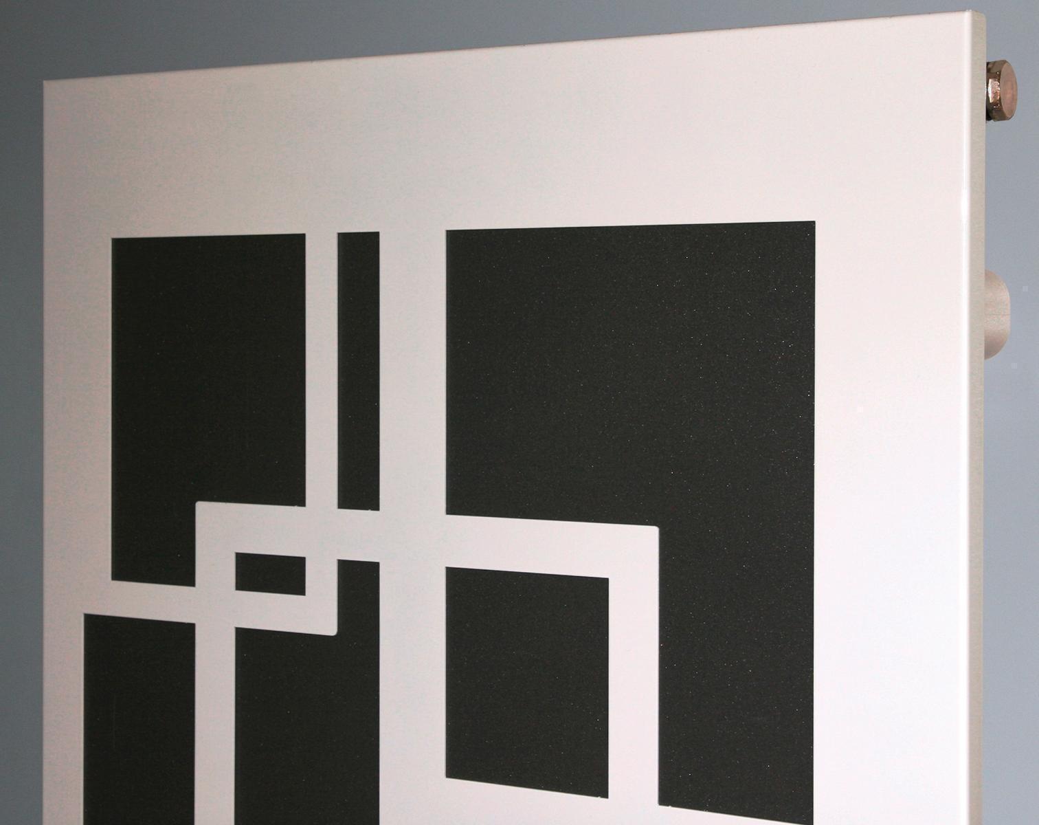 BADHEIZKÖRPER Design Quadrat 2 120x47cm 799 Watt weiß (+1 Halter 15mm) SZAGATO Designheizkörper Handtuchheizkörper mit Mittelanschluss Handtuchwärmer