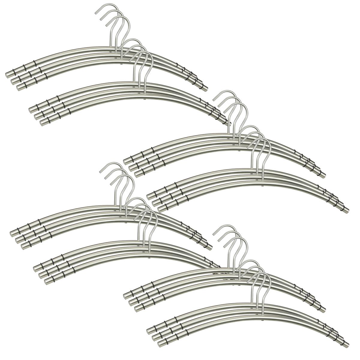 Kleiderbügel Edelstahl VE=24 Stück SZAGATO Edelstahl Kleiderbügel modern Hosenbügel Design Kleiderbügel Metall Hänger Garderobenbügel hochwertig