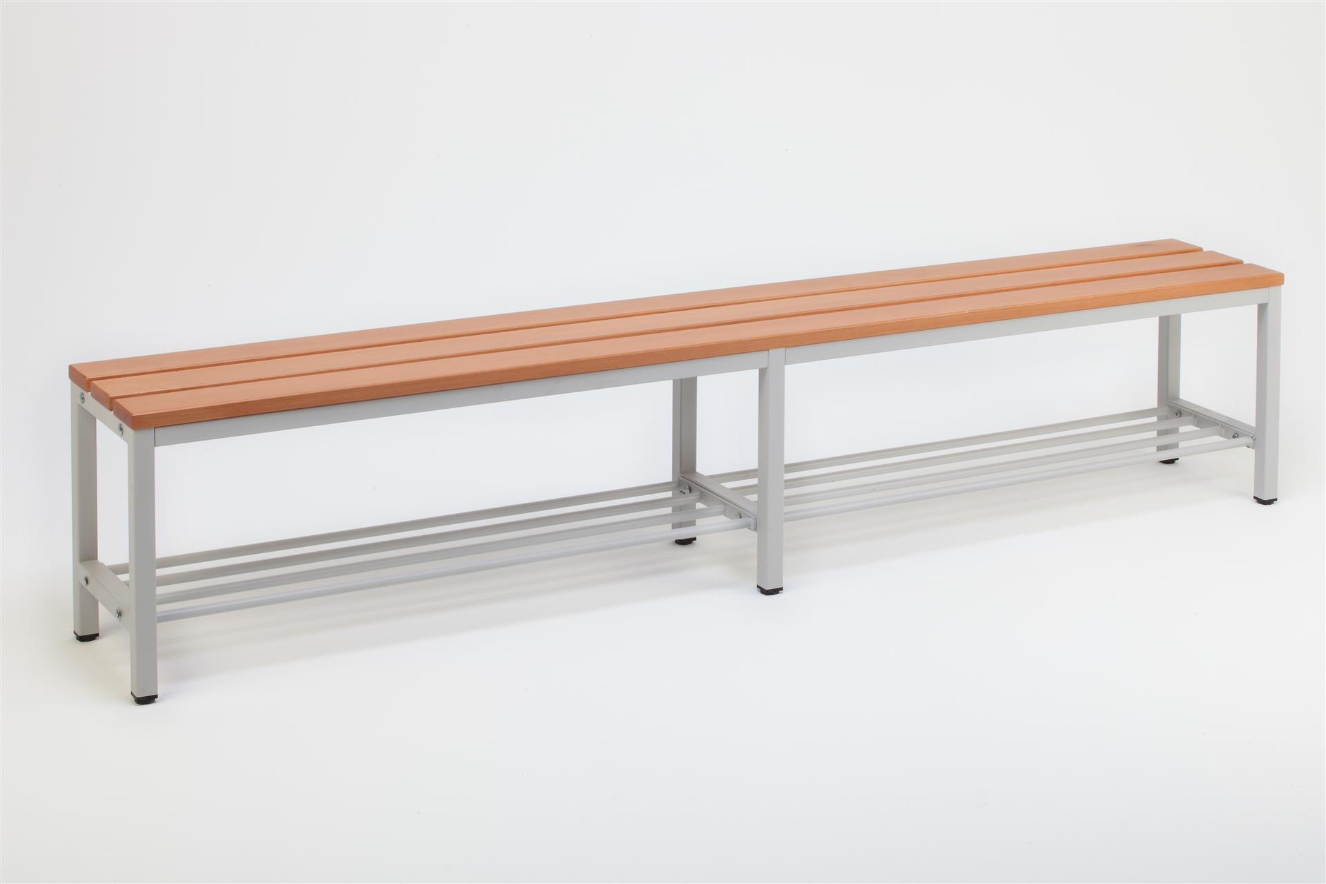 Umkleide Bank mit Schuhrost BxHxT 200x42x30cm Marke SZAGATO Umkleidebank Garderobe Umkleide Sitzbank Umkleidebänke Umkleidesitzbank Fitnessstudio