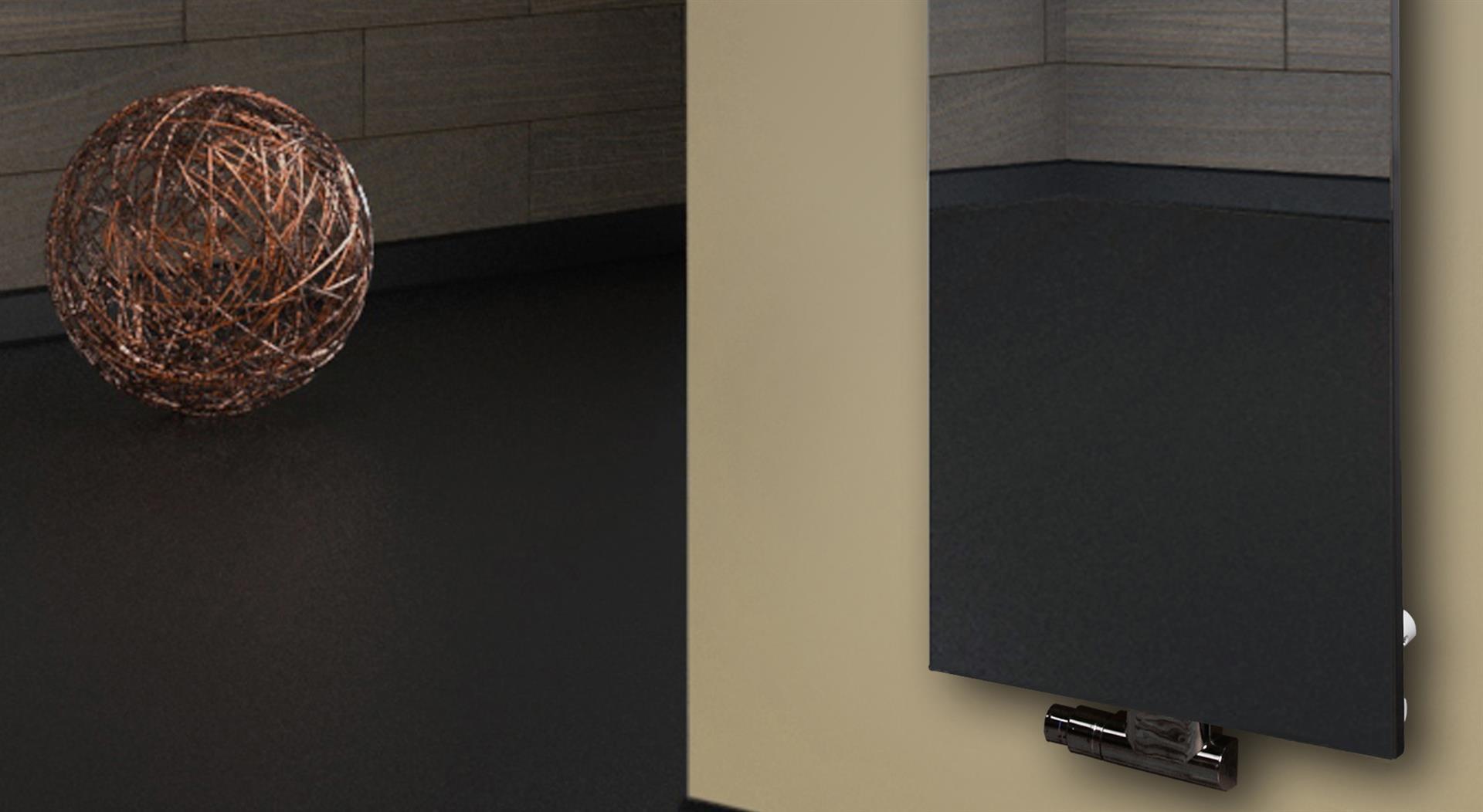 Badheizkörper mit Spiegel Design Montevideo 3 Spiegelfront 180x47cm 1118 Watt Spiegel SZAGATO Handtuchheizkörper mit Mittelanschluss Handtuchwärmer