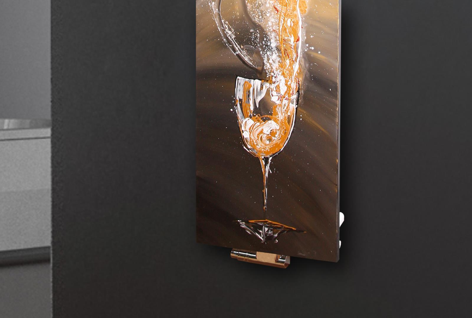 BADHEIZKÖRPER Vernissage Design 63 120x47cm 799 Watt Acryl (+1 Halter 15mm) SZAGATO Designheizkörper Handtuchheizkörpertelanschluss Handtuchwärmer