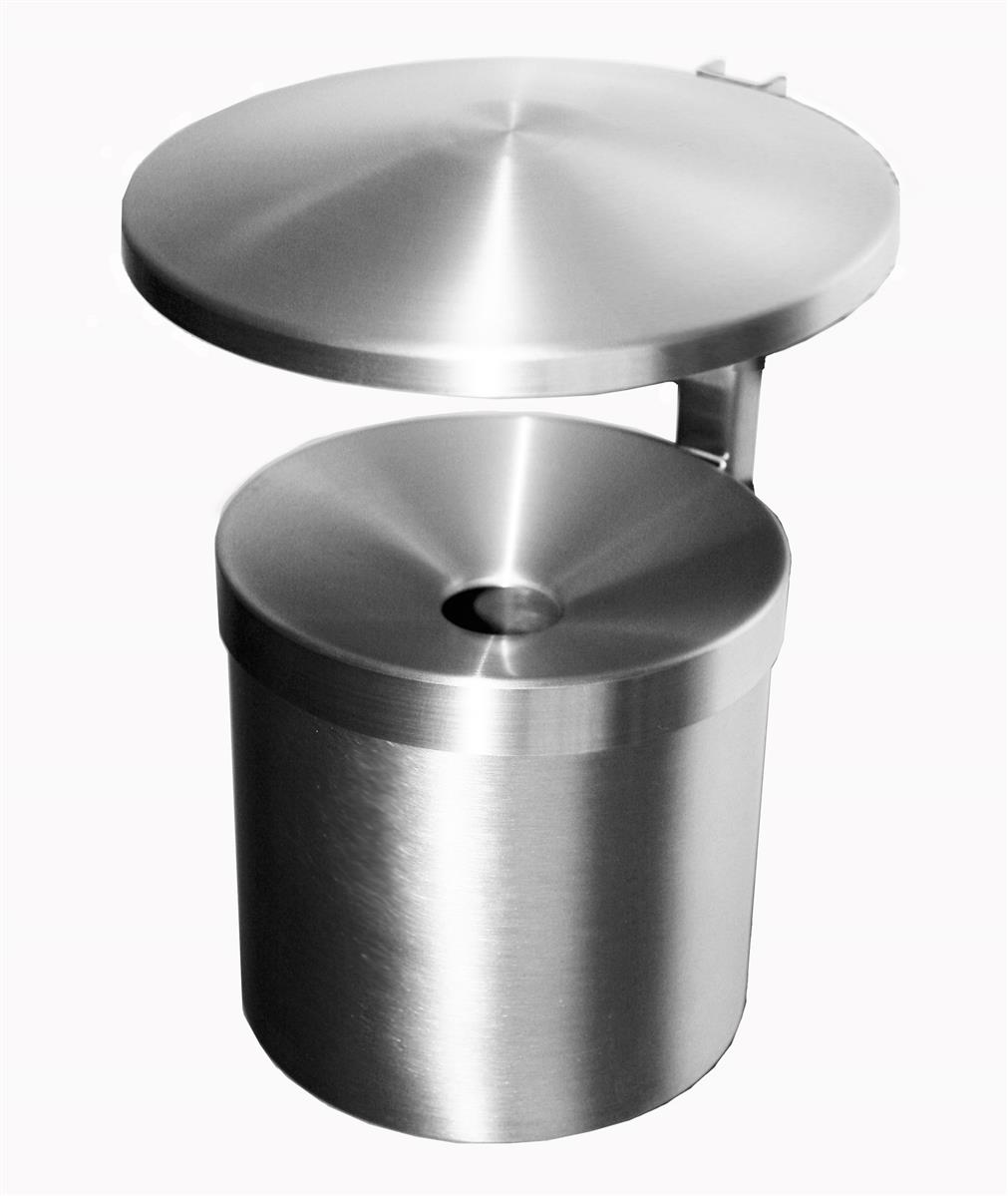 Wandaschenbecher mit Dach Aluminium Ø15x27 1 ltr SZAGATO Wand Aschenbecher outdoor Wandaschenbecher Wandmontage Aschenbecher draussen Wandschenbecher