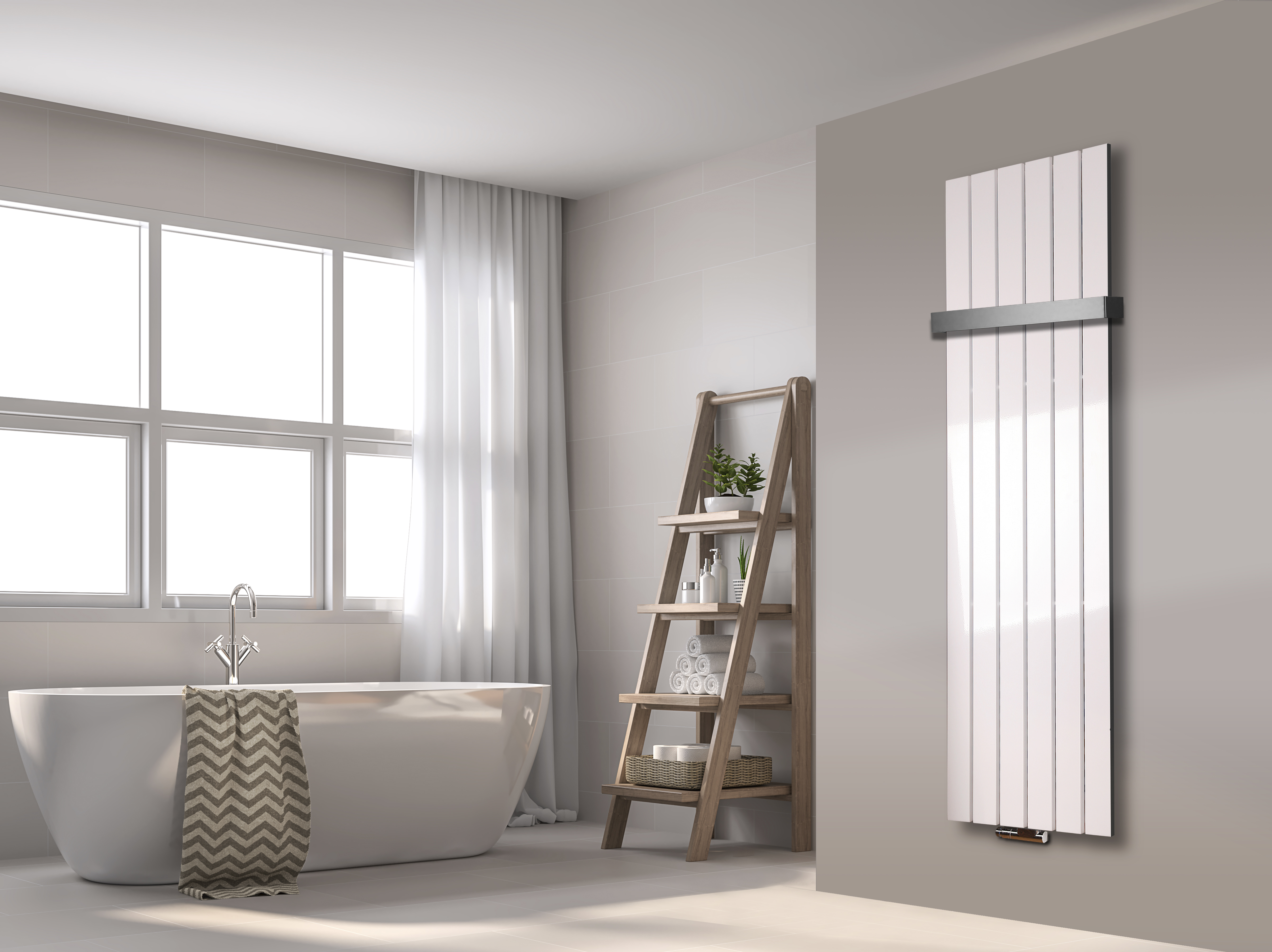 BADHEIZKÖRPER Design Peking 3 180x47cm 1118 Watt weiß (+1 Halter 50mm) SZAGATO Designheizkörper Handtuchheizkörper mit Mittelanschluss Handtuchwärmer