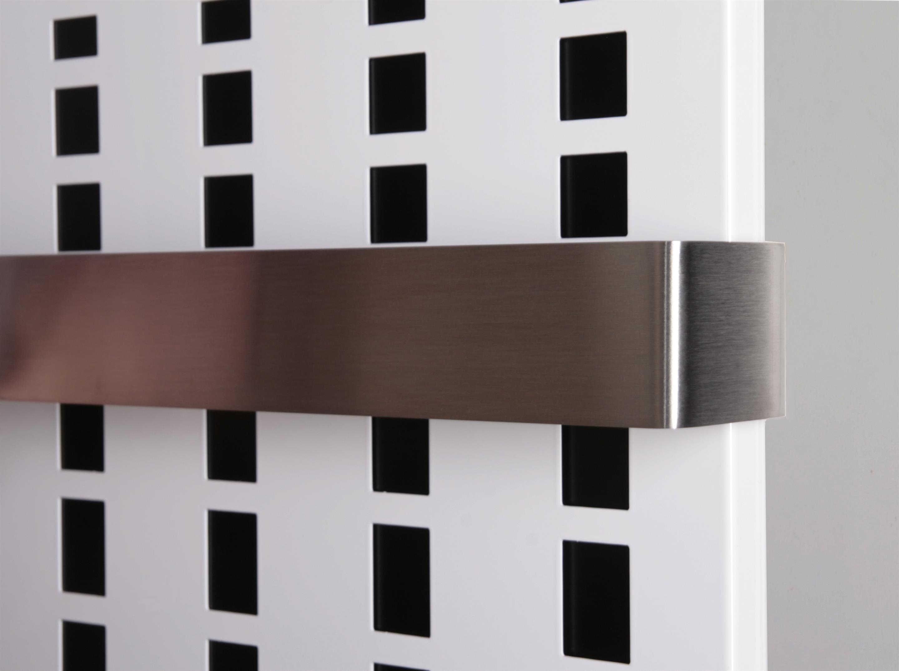 BADHEIZKÖRPER Design broken Mirror 2 120x47cm 799 Watt weiß +1 Halter 50mm SZAGATO Designheizkörper Handtuchheizkörper Mittelanschluss Handtuchwärmer