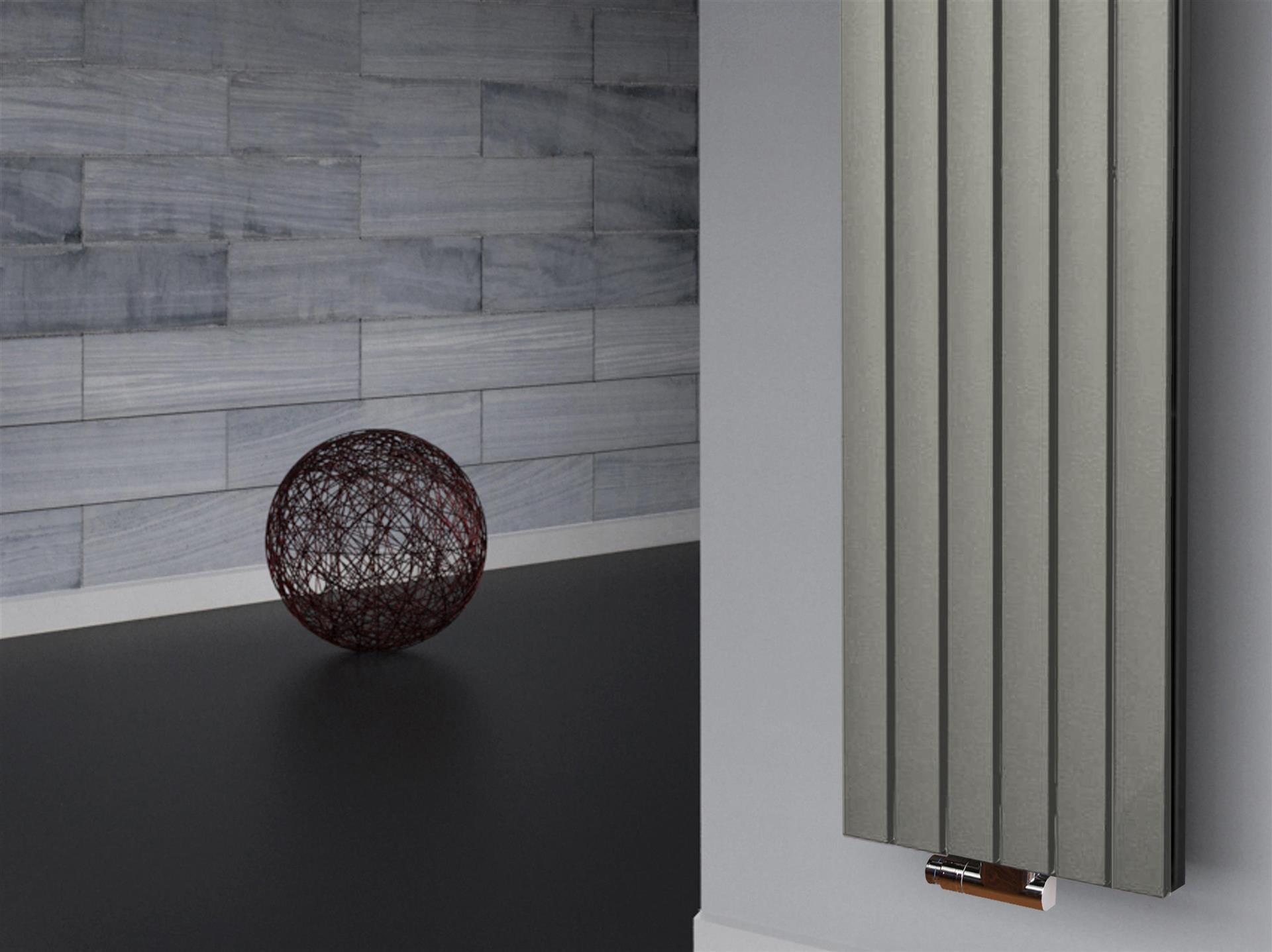 BADHEIZKÖRPER Design Peking 6 180x47cm 1964 Watt Edelstahloptik (+1 Halter 50mm) SZAGATO Handtuchheizkörper mit Mittelanschluss Handtuchwärmer