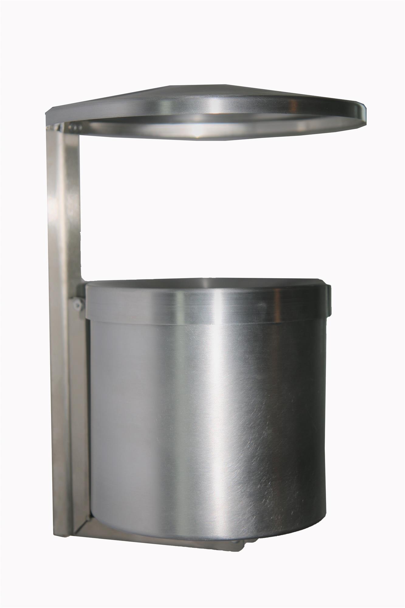 Wandaschenbecher mit Dach Aluminium Ø15x27 1 ltr SZAGATO Wand Aschenbecher outdoor Wandaschenbecher Wandmontage Aschenbecher draussen Wandschenbecher