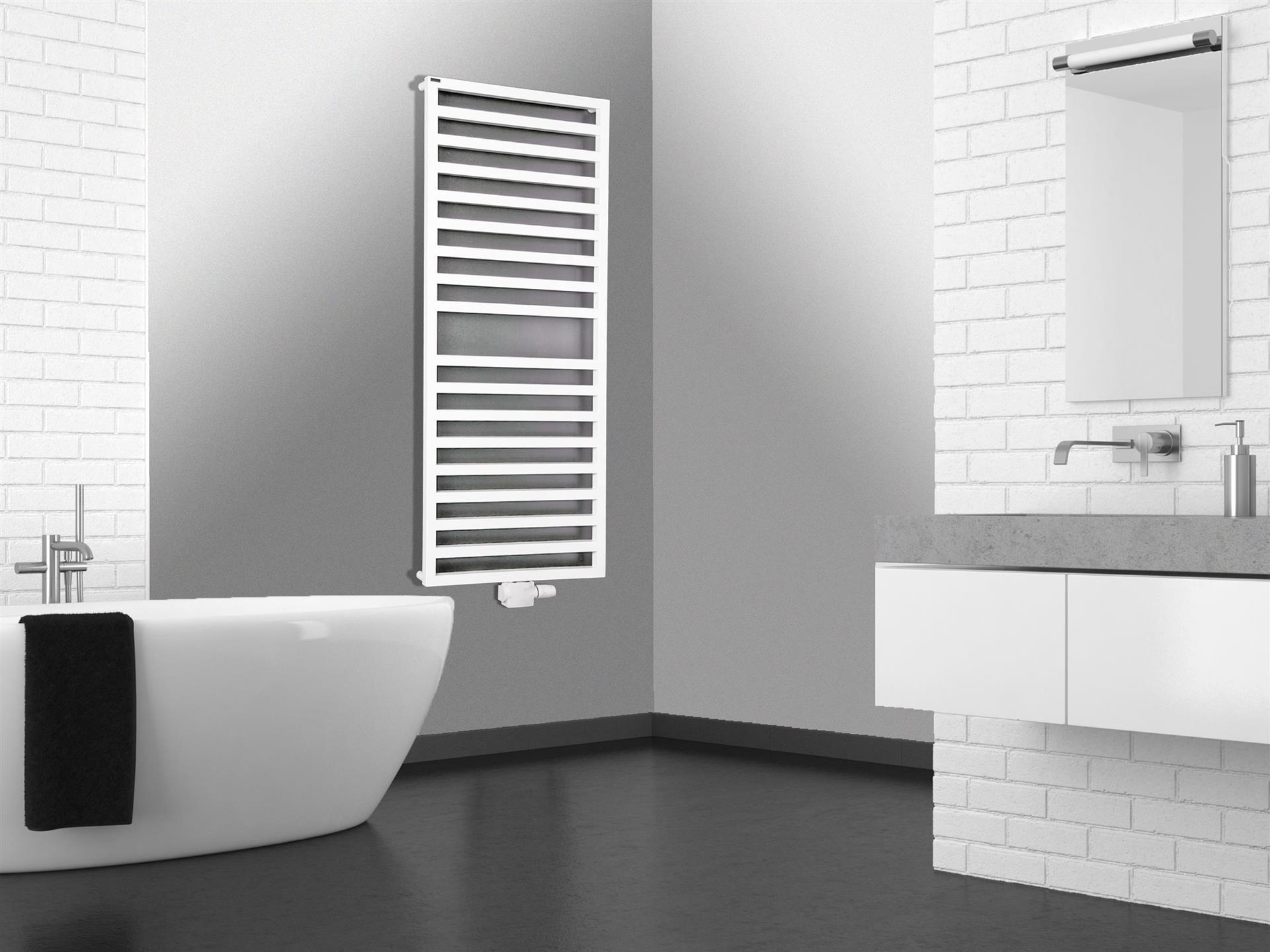 BADHEIZKÖRPER Design Square 2 147x60cm 810 Watt weiß SZAGATO Designheizkörper Handtuchheizkörper mit Mittelanschluss Handtuchwärmer