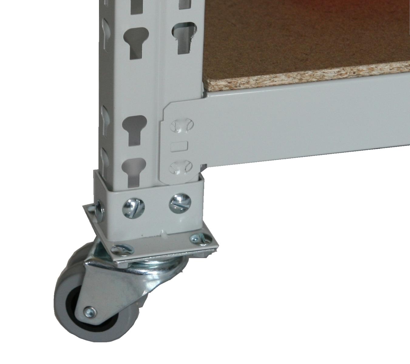 Transportwagen Rollregal 300kg HxLxB 180x100x60cm 5 Böden grau SZAGATO Büro Rollwagen Rollregal Archivregal mit Rollen Büroregal Bürowagen Aktenwagen