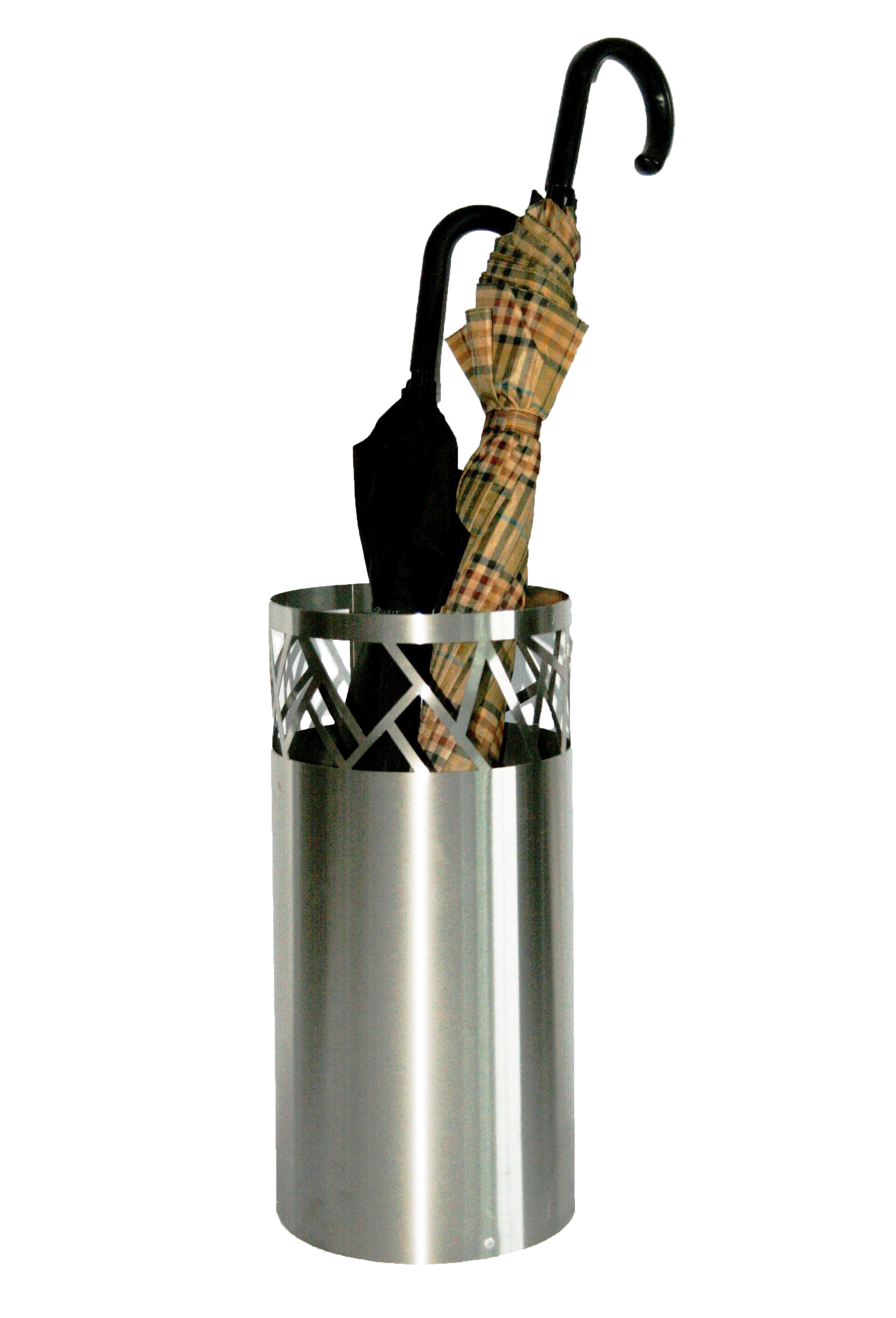 Schirmständer Design Fence 49xØ23cm Edelstahl matt SZAGATO Regenschirmständer Schirmständer große Schirme Schirmhalter moderne Regen-Schirmständer