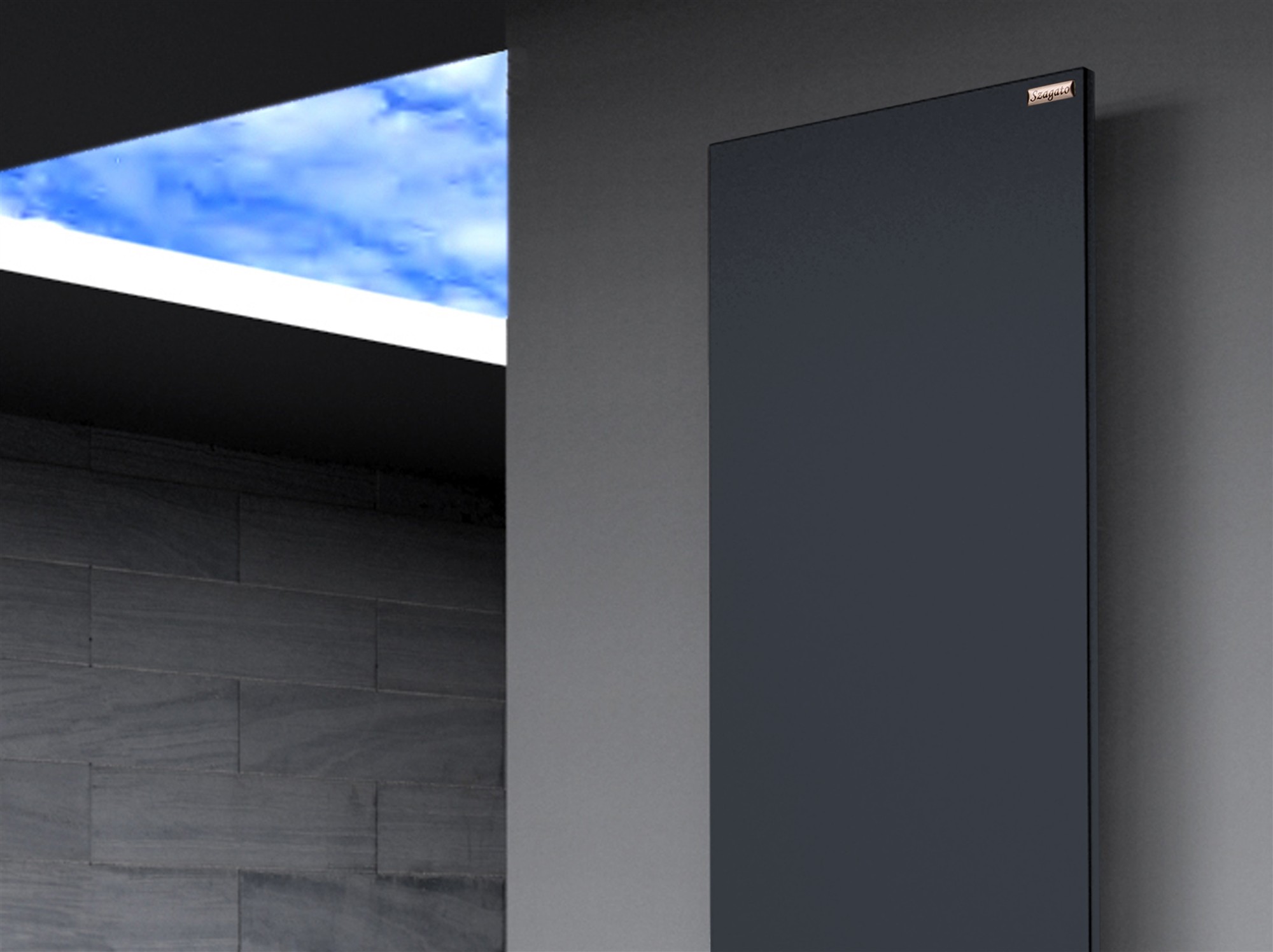 BADHEIZKÖRPER Design Mirror Steel 3 180x47cm 1118 Watt anthrazit SZAGATO Designheizkörper Handtuchheizkörper mit Mittelanschluss Handtuchwärmer