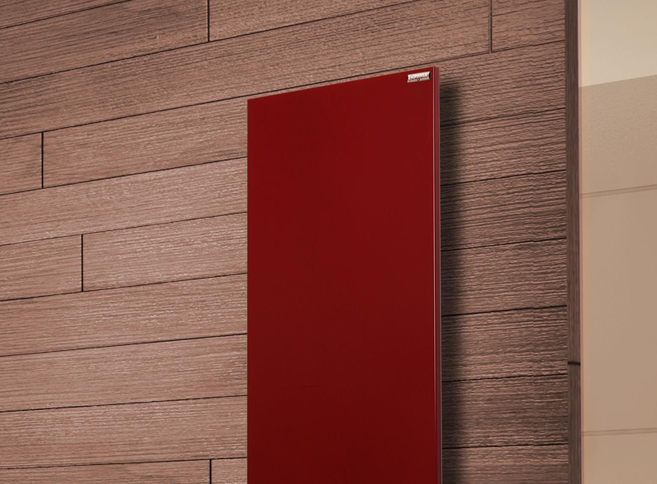 BADHEIZKÖRPER Design Mirror Steel 2 120x47cm 799 Watt rot SZAGATO Designheizkörper Handtuchheizkörper mit Mittelanschluss Handtuchwärmer