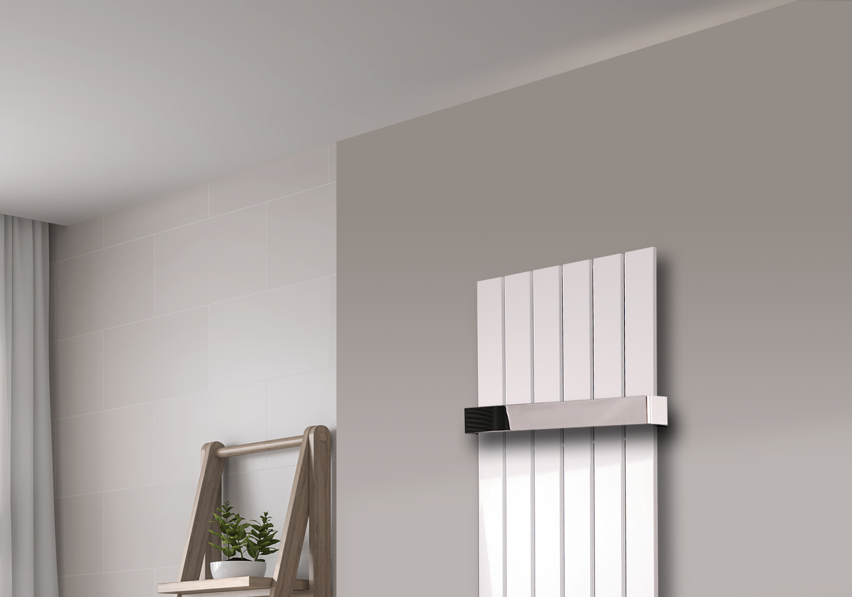 BADHEIZKÖRPER Design Peking 2 120x47cm 799 Watt weiß (+1 Halter 50mm glanz) SZAGATO Designheizkörper Handtuchheizkörper Mittelanschluss Handtuchwärmer