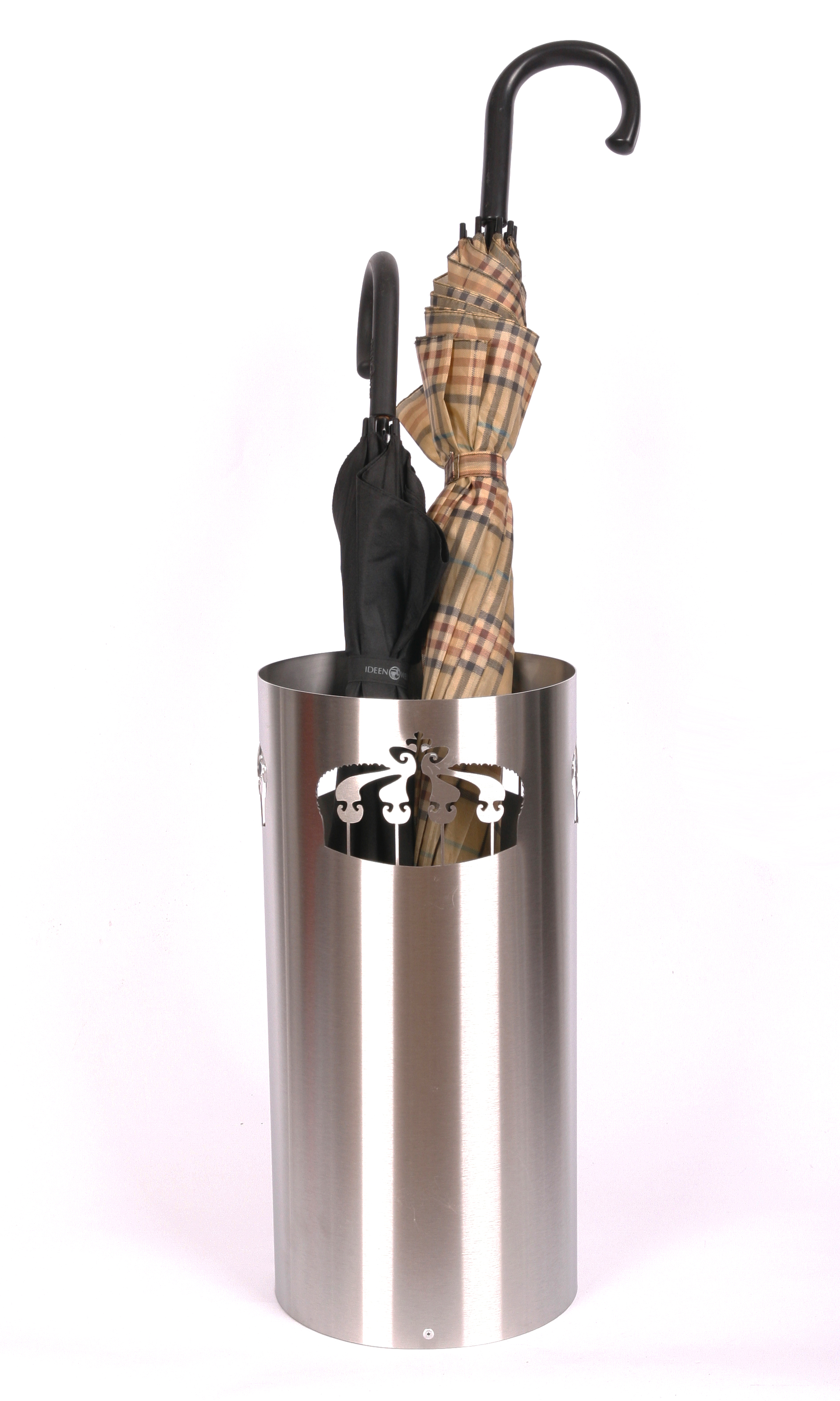 Schirmständer Design Crown 49xØ23cm Edelstahl matt SZAGATO Regenschirmständer Schirmständer große Schirme Schirmhalter moderne Regen-Schirmständer