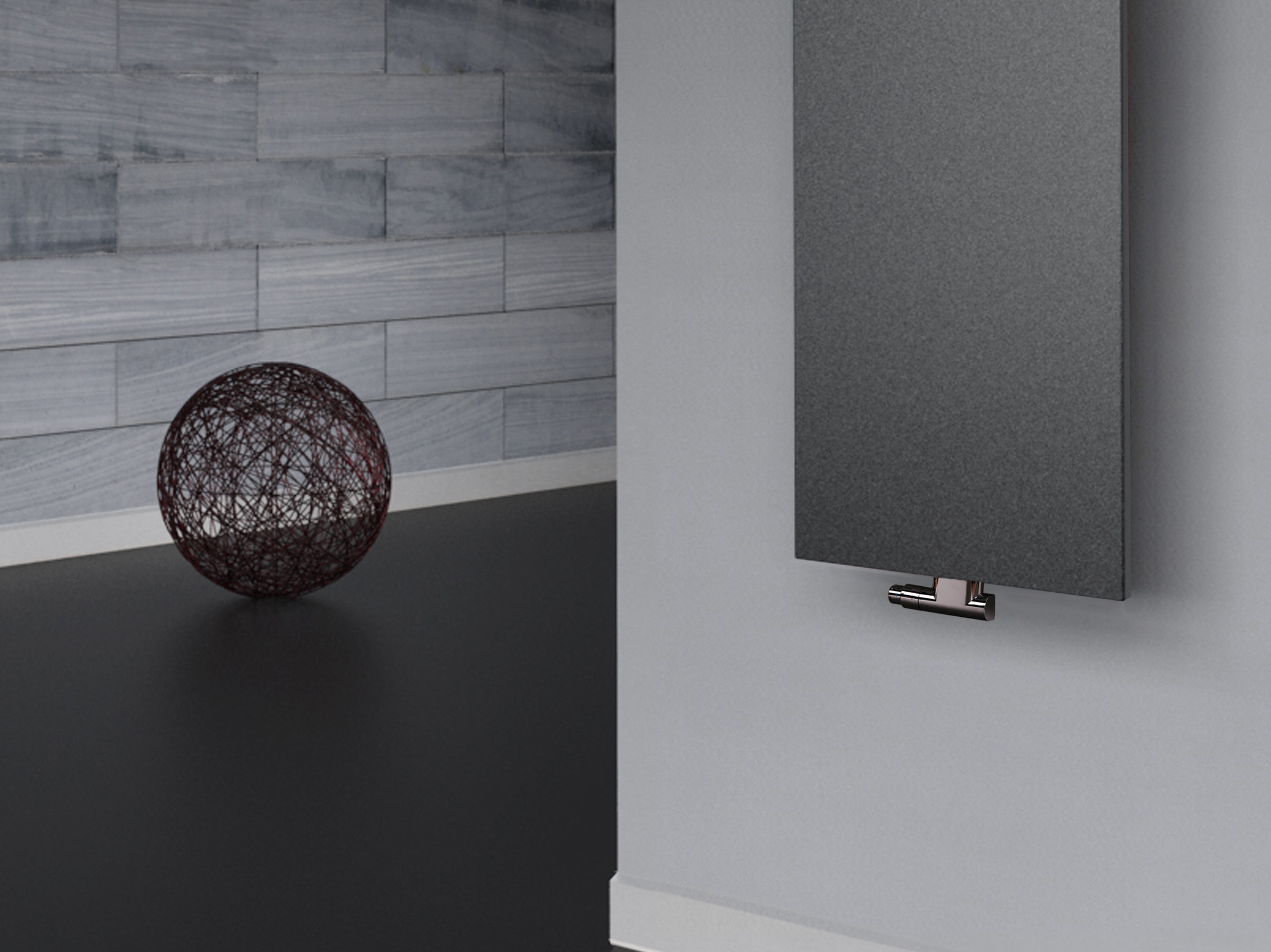 BADHEIZKÖRPER Design Mirror Steel 2 120x47cm 799 Watt anthrazit - moonstone (+1 Halter 30mm) SZAGATO Designheizkörper Mittelanschluss Handtuchwärmer