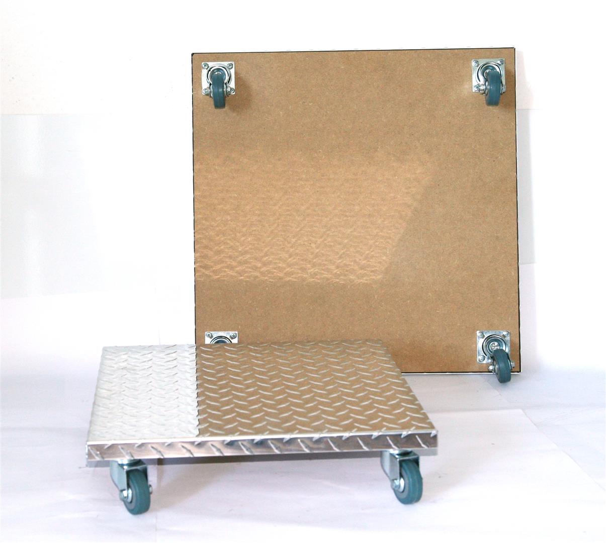 Rollbrett Pflanzenroller 40x40cm Alu 150 kg PU-Rolle SZAGATO Made in Germany Blumenuntersetzer Möbelroller Outdoor Blumenroller Transportroller