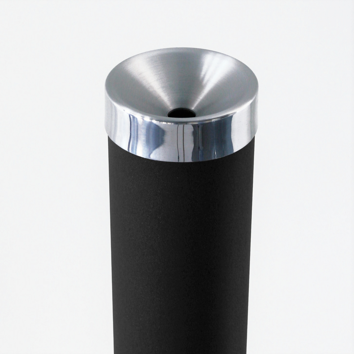 Aschenbecher Säule 81x25cm ALU schwarz SZAGATO Made in Germany Aschenbecher groß Stand-Aschenbecher außen großer Aschenbecher stehend für draußen