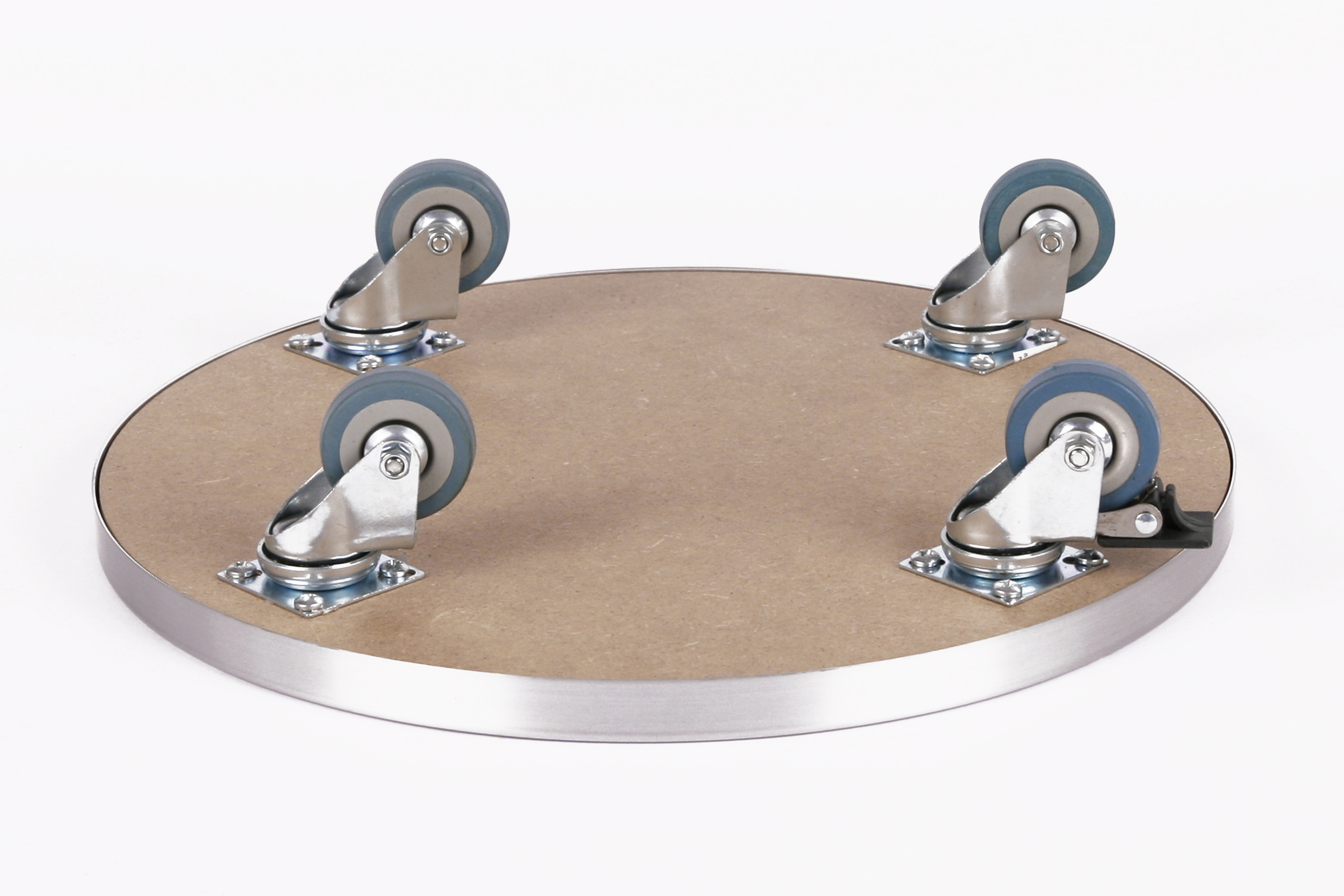 Rollbrett Pflanzenroller Ø46cm ALU 150 kg PU-Rolle SZAGATO Made in Germany Blumenuntersetzer Möbelroller Outdoor Blumenroller Transportroller