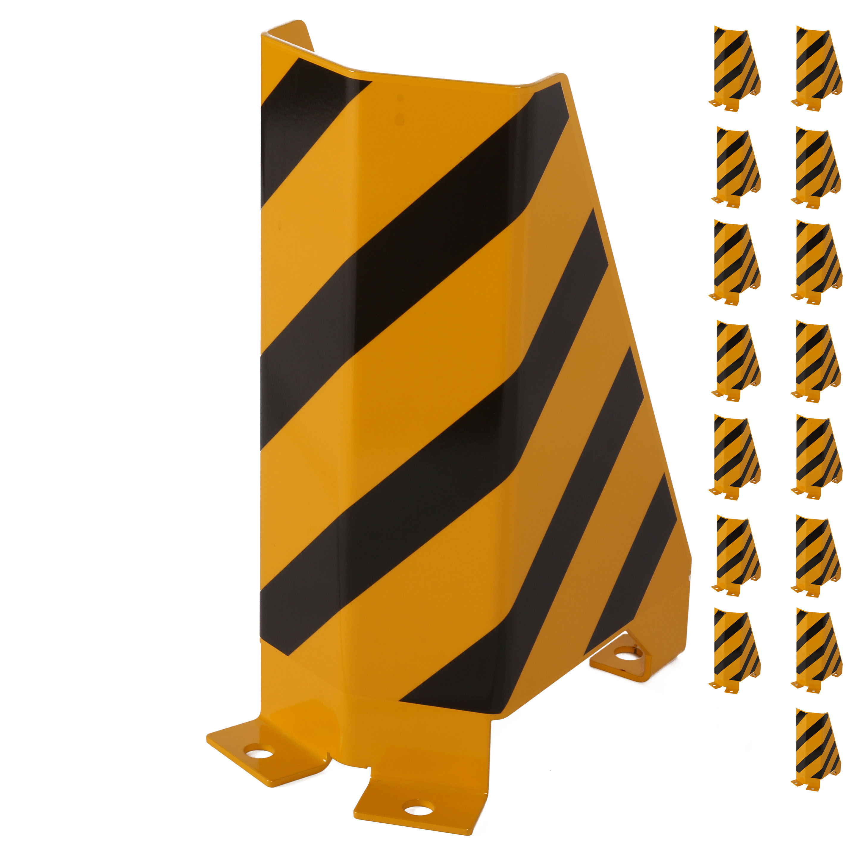 Rammschutz SET (16 Stück) 400x155x240x155x4 mm gerade  SZAGATO Regal Anfahrschutz  Rammschutzbügel  Anfahrschutzecke Rammschutzecke