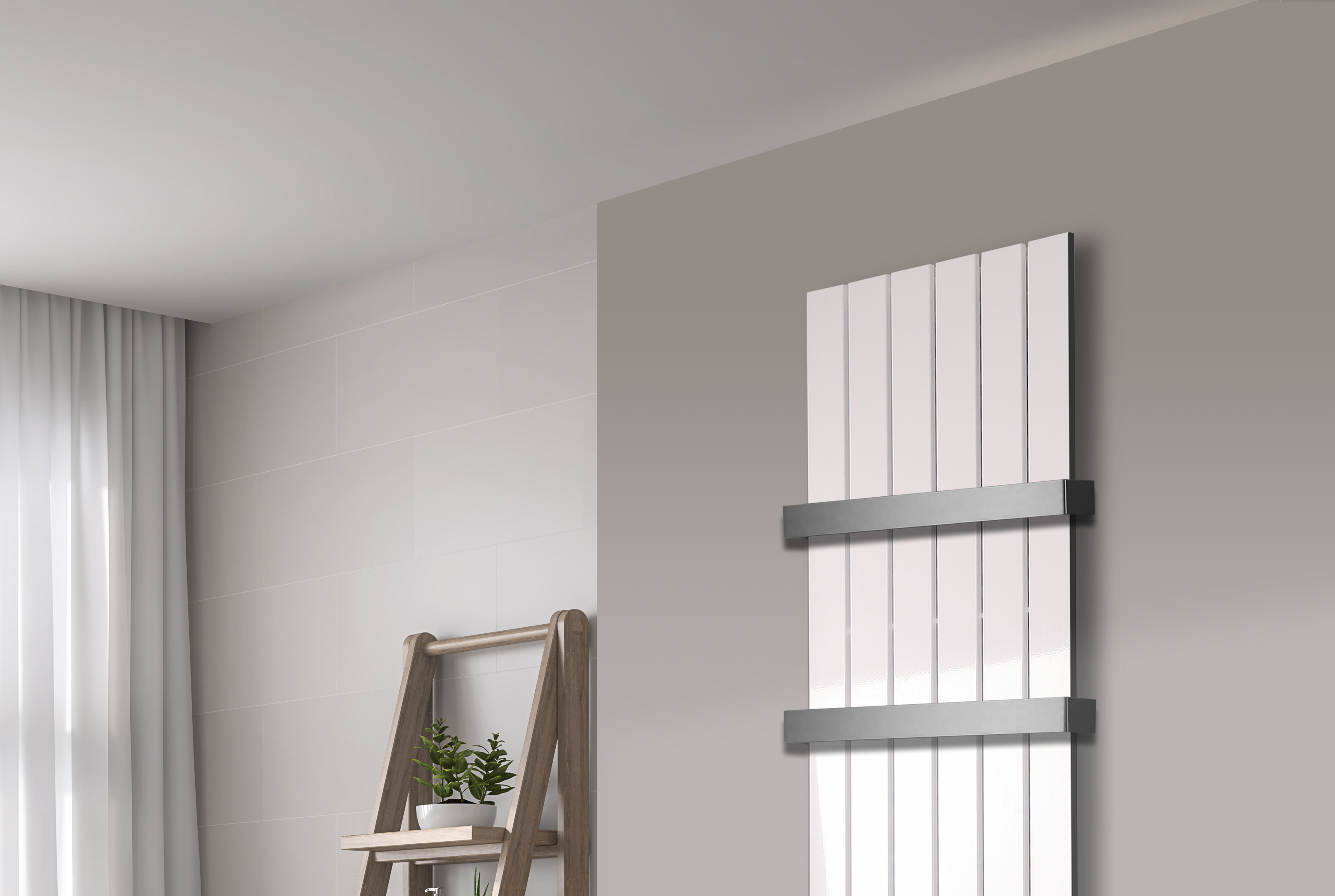 BADHEIZKÖRPER Design Peking 3 180x47cm 1118 Watt weiß (+2 Halter 50mm) SZAGATO Designheizkörper Handtuchheizkörper mit Mittelanschluss Handtuchwärmer