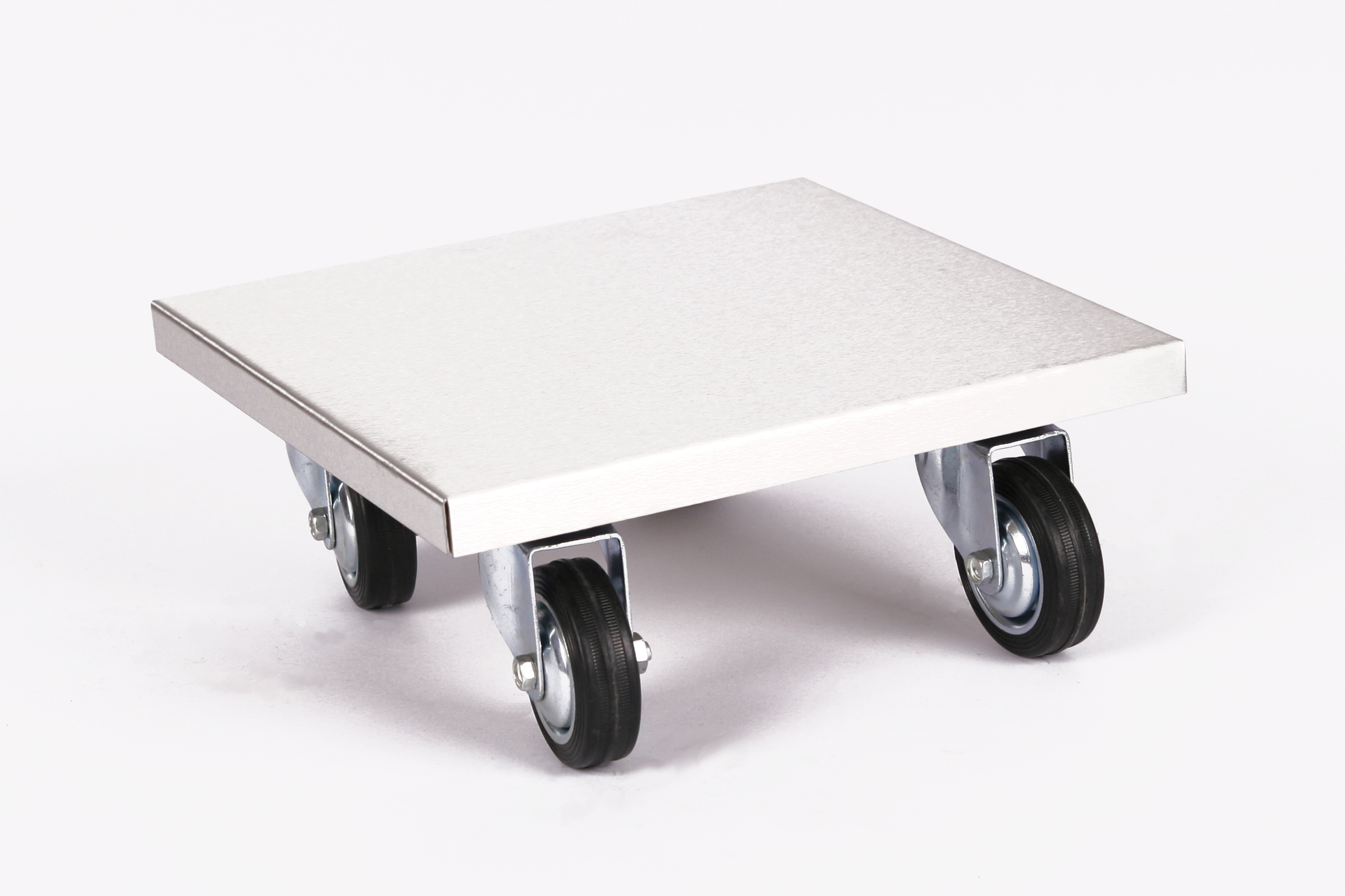 Rollbrett Pflanzenroller 30x30cm Edelstahl 200kg große Rollen SZAGATO Made in Germany Blumenuntersetzer Möbelroller Blumenroller Transportroller