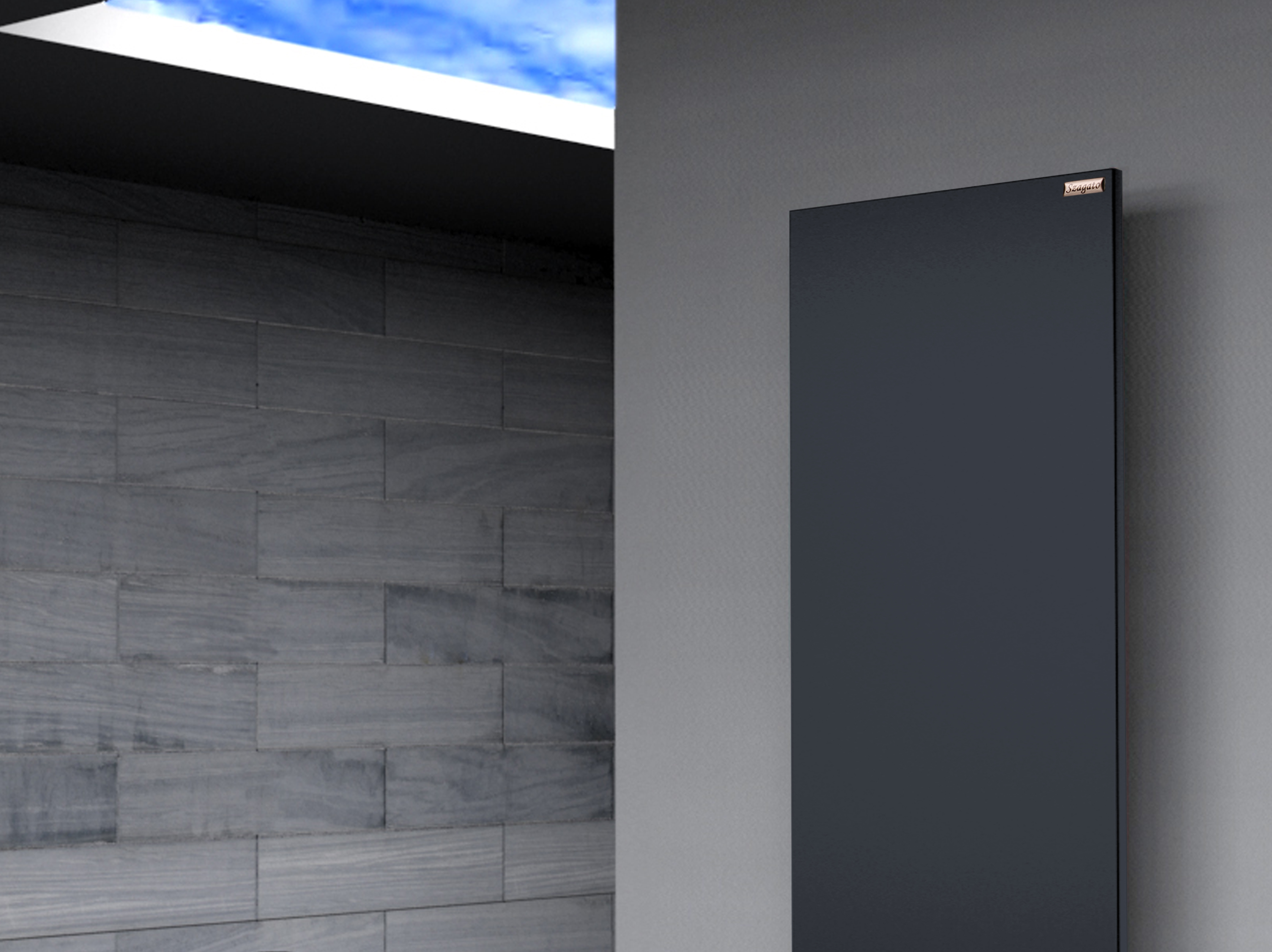 BADHEIZKÖRPER Design Mirror Steel 2 120x47cm 799 Watt anthrazit SZAGATO Designheizkörper Handtuchheizkörper mit Mittelanschluss Handtuchwärmer