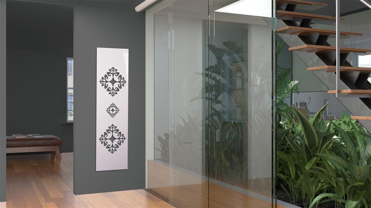 Wandgarderobe Design Eleven Ornaments 140x40 weiß SZAGATO Made in Germany Garderobenpaneel Garderobenleiste Garderobenleisten Flurgarderobe Garderobe