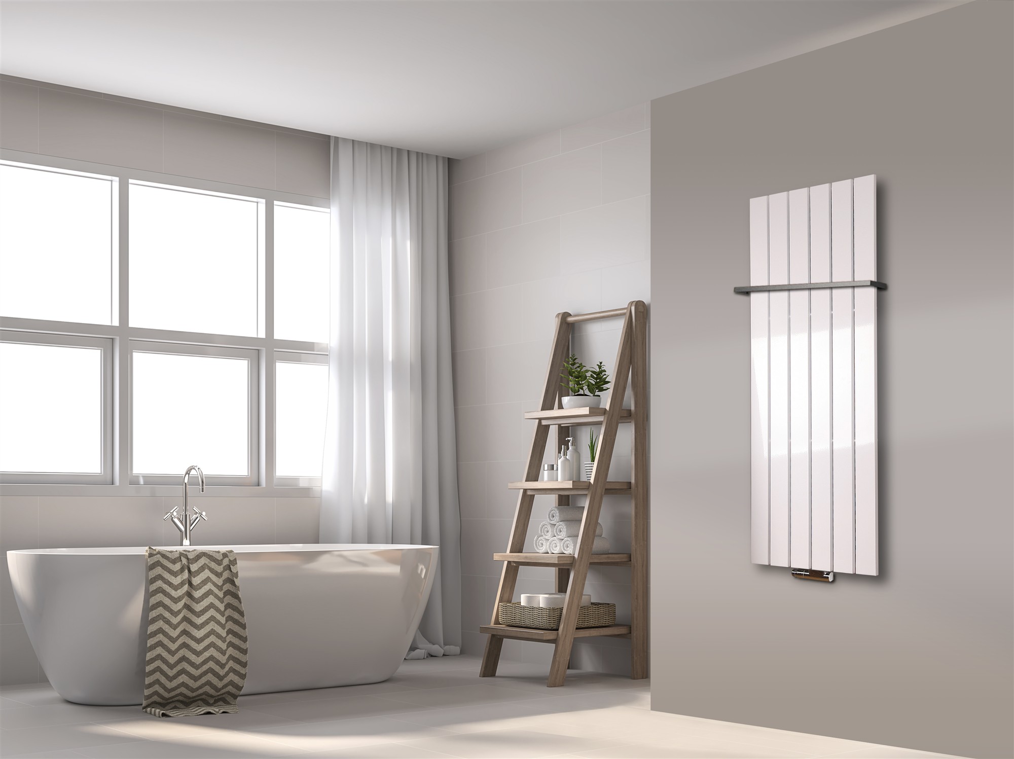 BADHEIZKÖRPER Design Peking 2 120x47cm 799 Watt weiß (+1 Halter 15mm) SZAGATO Paneelheizkörper Handtuchheizkörper mit Mittelanschluss Handtuchwärmer
