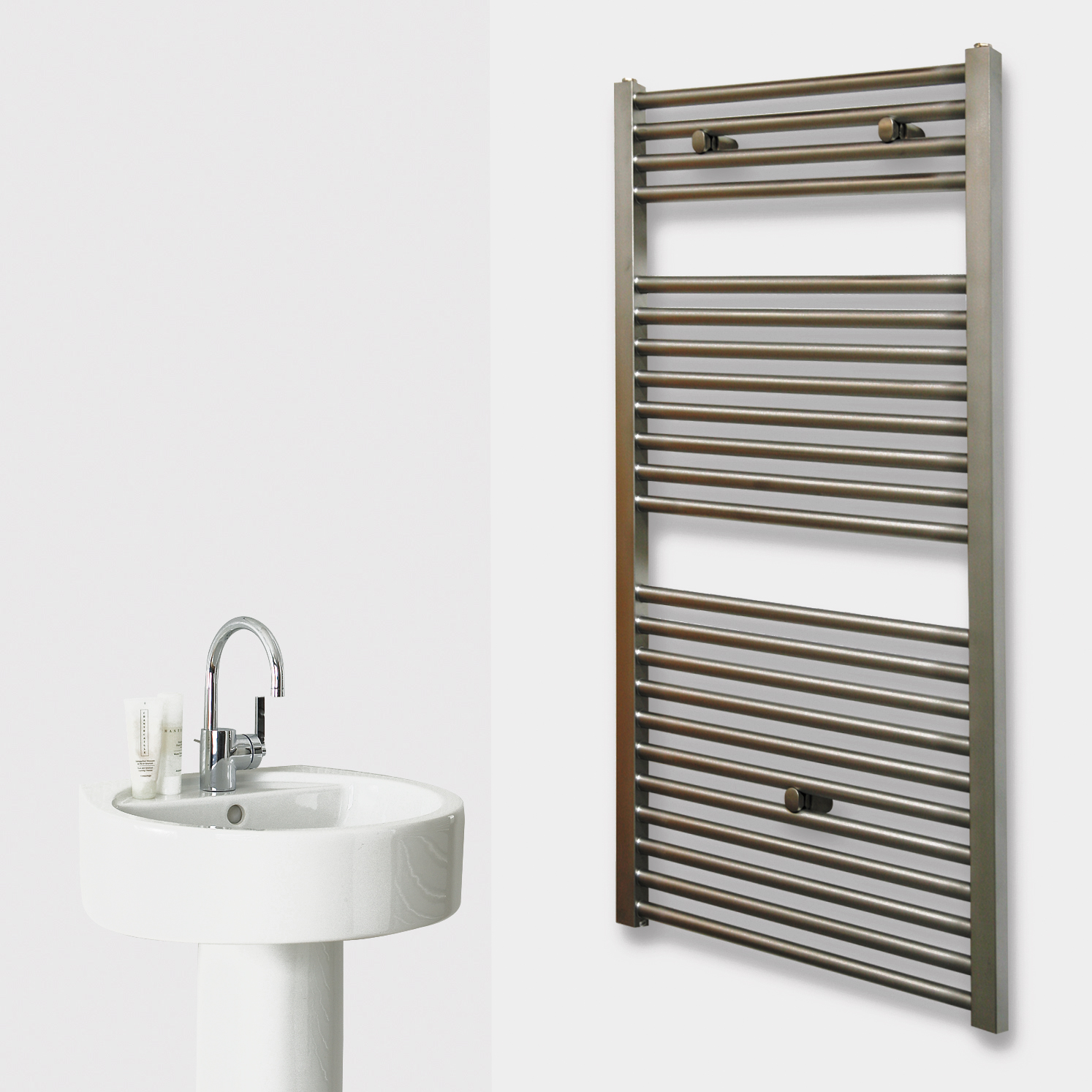 BADHEIZKÖRPER Design Hamburg 2 121x60cm 811 Watt  SZAGATO Design Heizkörper Handtuchheizkörper Seitenanschluss Handtuchwärmer mit Seitenanschluss