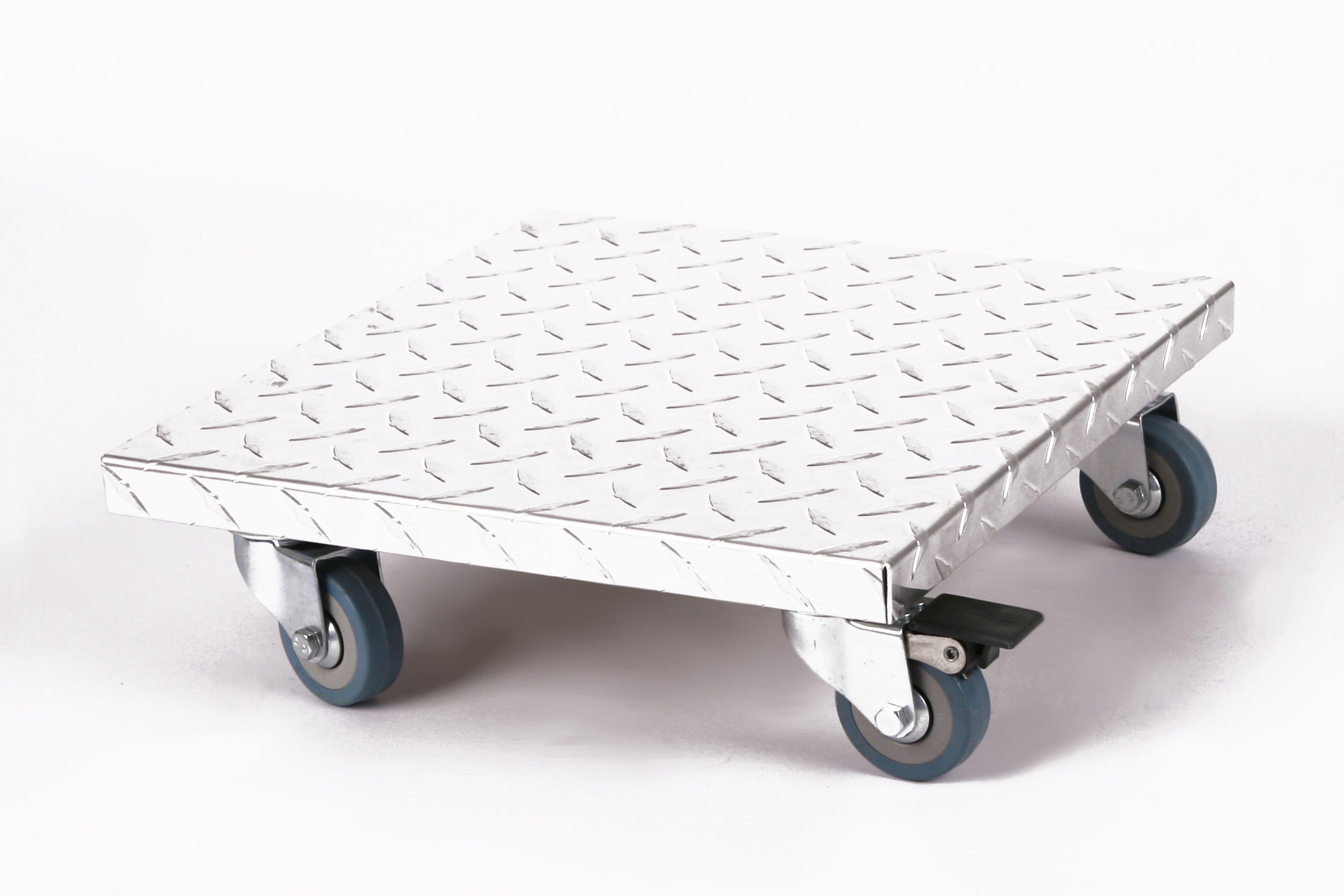 Rollbrett Pflanzenroller 30x30cm ALU 150kg PU-Rolle + Bremse SZAGATO Made in Germany Blumenuntersetzer Möbelroller Blumenroller Transportroller