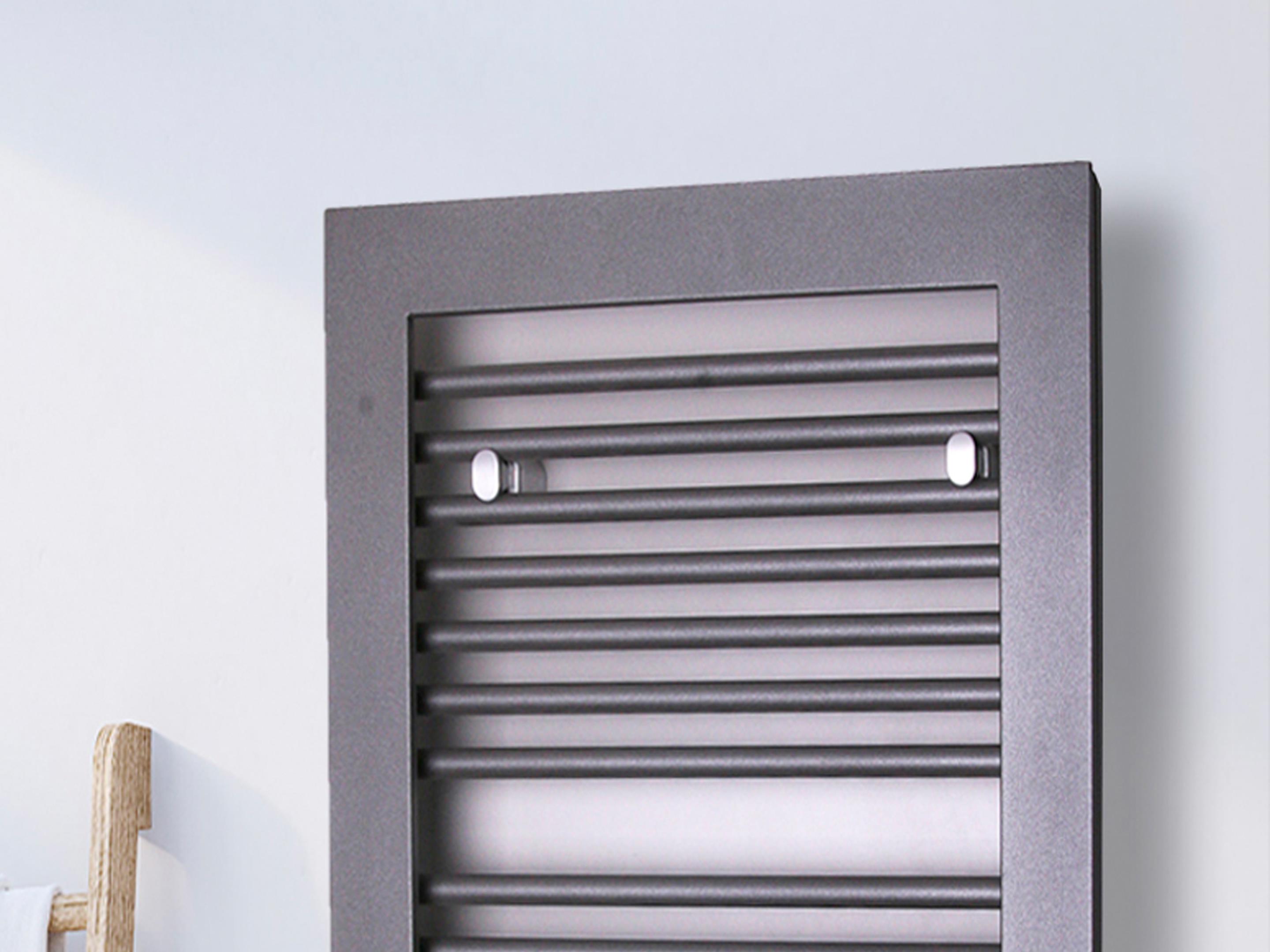 BADHEIZKÖRPER Design Window 1 77x60cm 590 Watt anthrazit moonstone SZAGATO Designheizkörper Handtuchheizkörper mit Mittelanschluss Handtuchwärmer