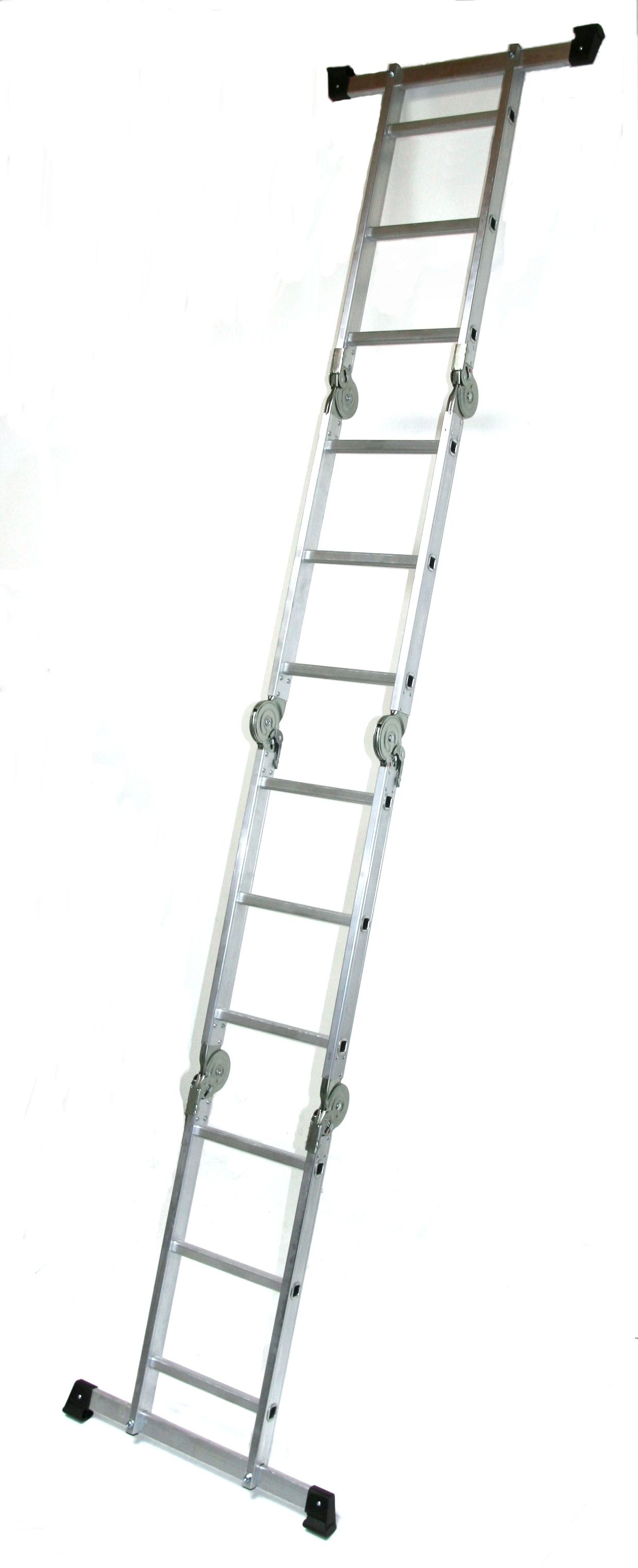 Mehrzweckleiter 4x3 Stufen 330cm ALU SZAGATO Arbeitsleiter ALU Multifunktions-Leiter Gelenkleiter 3in1 Mehrzweckleiter Vielzweckleiter