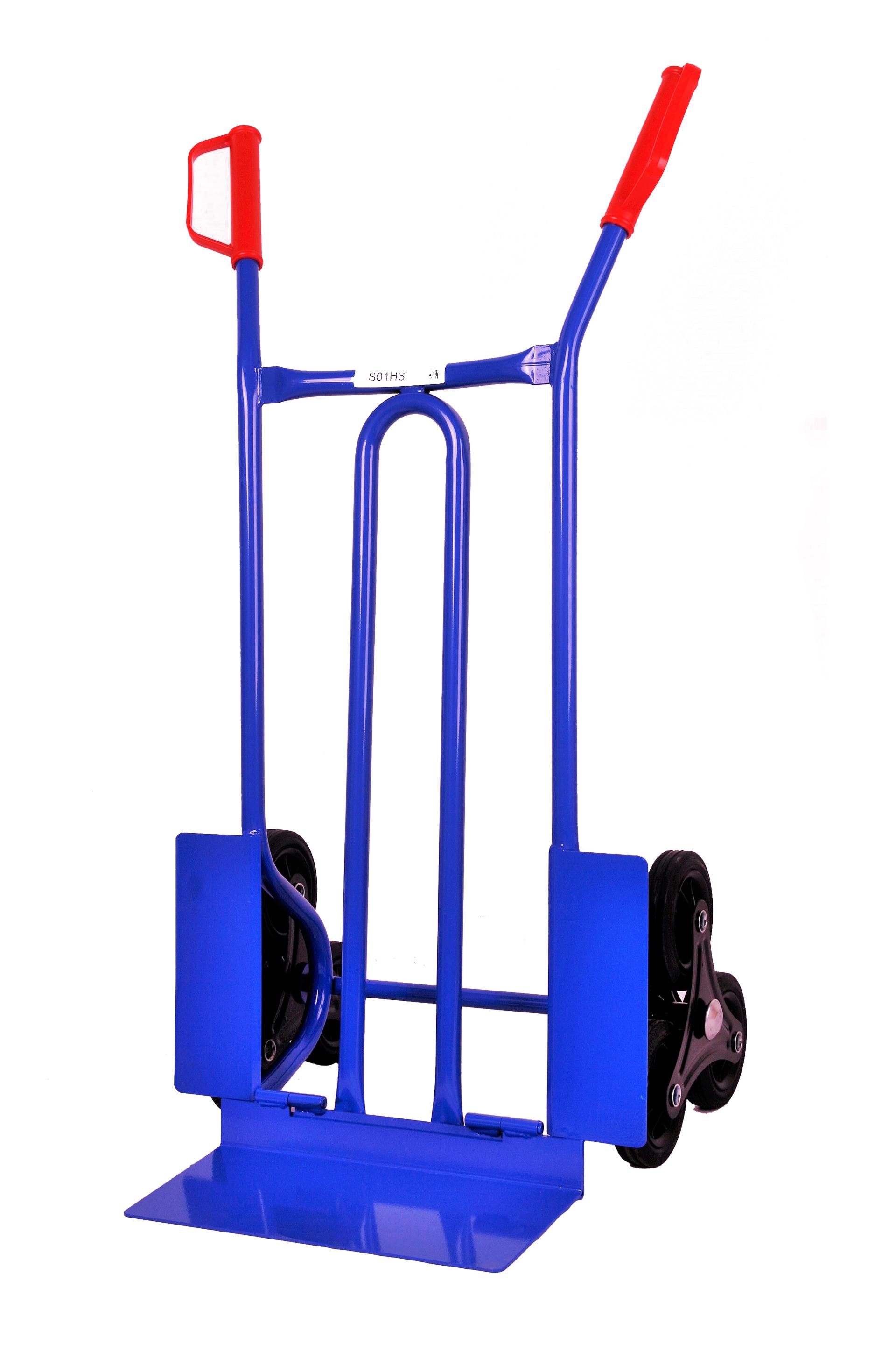 Sackkarre für Treppen klappbar 250 kg 108x53x55cm blau SZAGATO Treppen Sackkare Treppensteiger Transportkarre klappbar Sackkarre Stahl klappbar