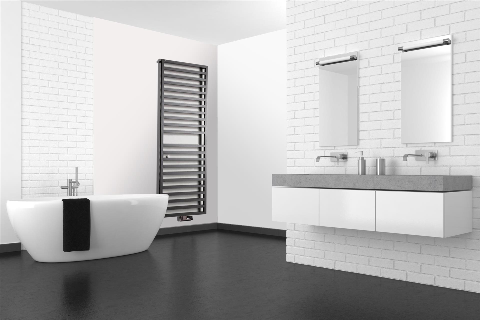 BADHEIZKÖRPER Design Square 3 179x60cm 1002 Watt anthrazit moonstone SZAGATO Designheizkörper Handtuchheizkörper mit Mittelanschluss Handtuchwärmer