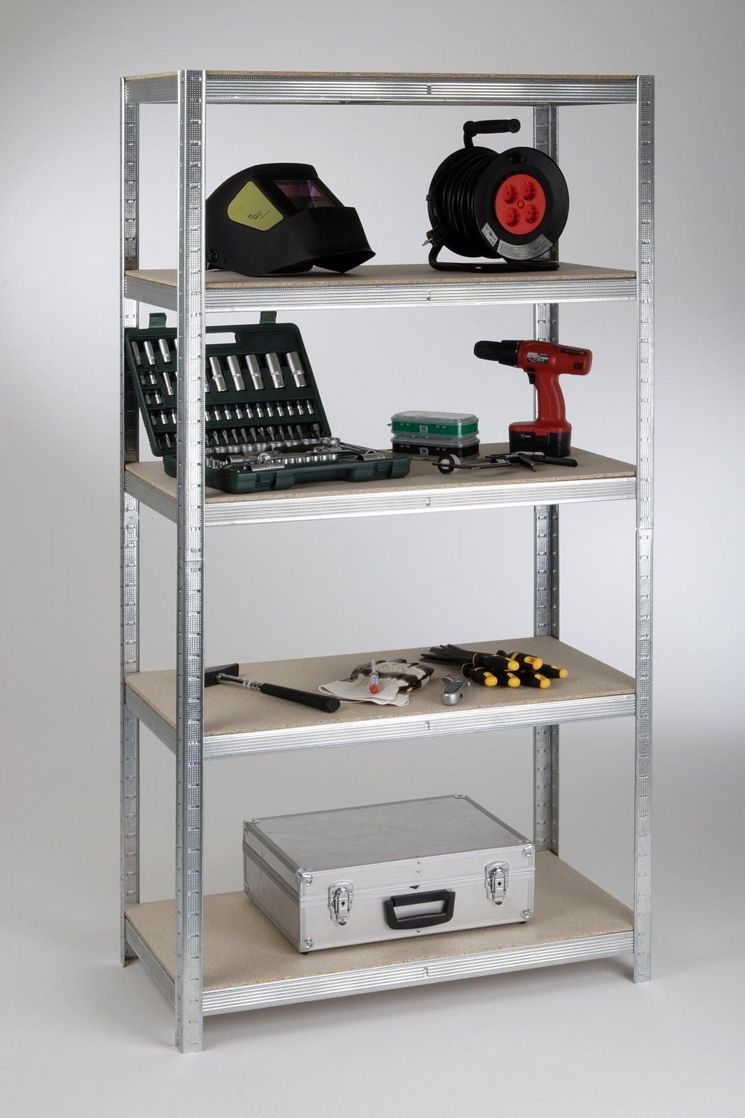 Steckregal 175 kg Profi I 200x90x60 verzinkt SZAGATO Metallregal Fachbodenregal Lagerregal Metall Fachboden Regal Schwerlastregal Regalsystem