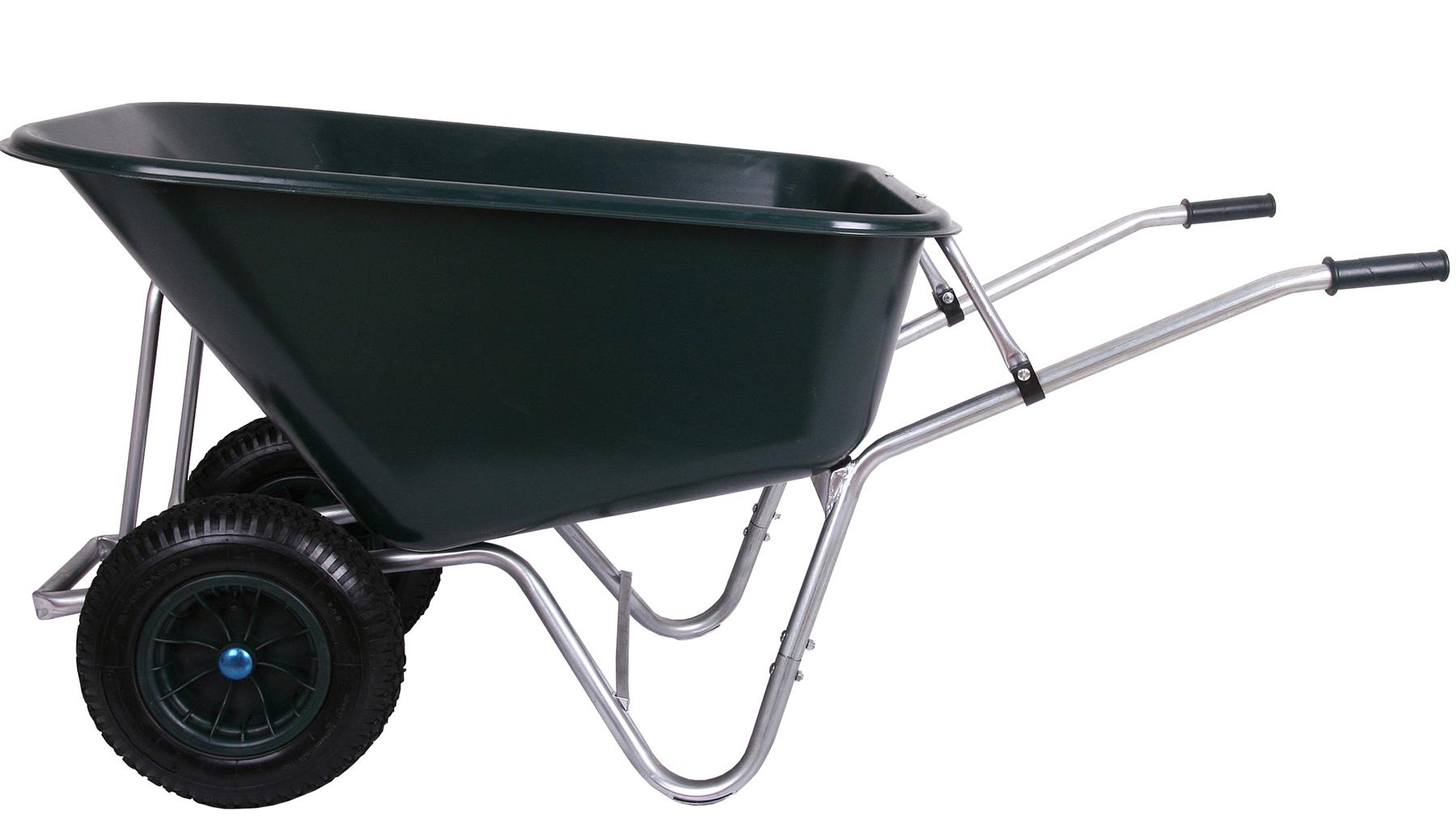 Schubkarre mit 2 Rädern 200 ltr 250kg PVC grün SZAGATO Schubkarre groß Schubkarren kaufen Bauschubkarre Gartenkarre Gartenschubkarre Schubkarre Stall