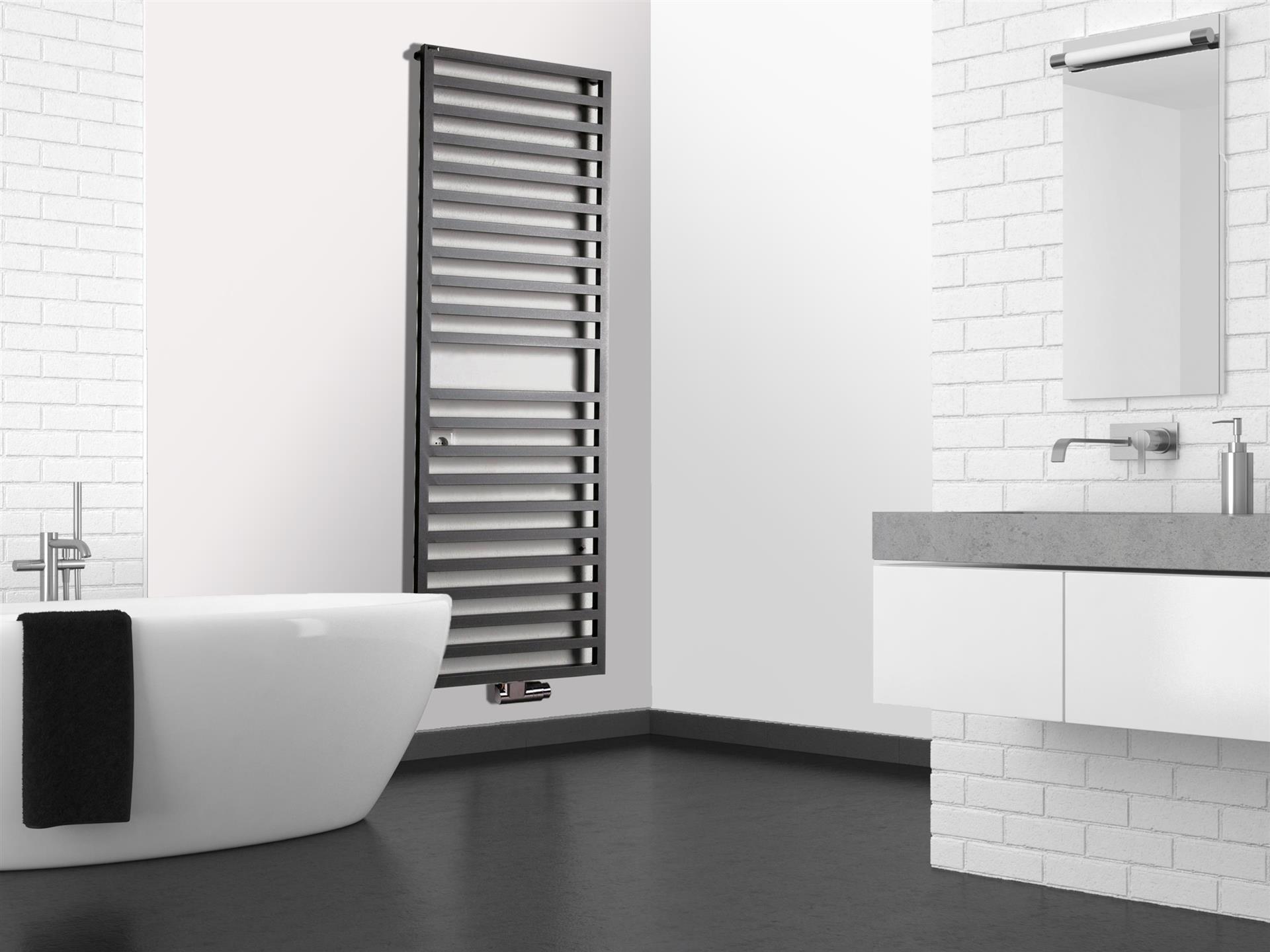 BADHEIZKÖRPER Design Square 3 179x60cm 1002 Watt anthrazit moonstone SZAGATO Designheizkörper Handtuchheizkörper mit Mittelanschluss Handtuchwärmer