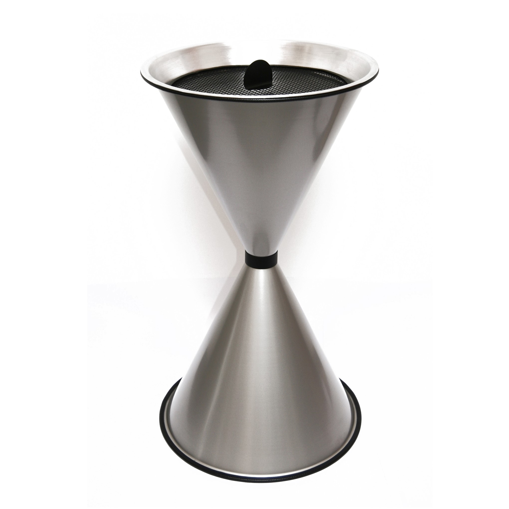 Stand Aschenbecher Diabolo 71x40cm silber inkl. 25kg Quarzsand SZAGATO Aschenbecher groß Stand-Aschenbecher außen Aschenbecher stehend draußen