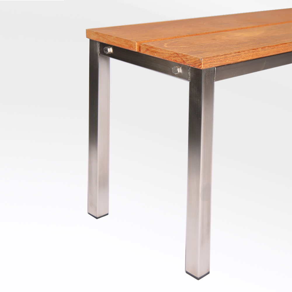 Parkbank, BxTxH: 200x30x40 cm, (U-Form) Edelstahl SZAGATO Made in Germany Sitzbank Metall Umkleidebank Parkbank wetterfest Parkbänke