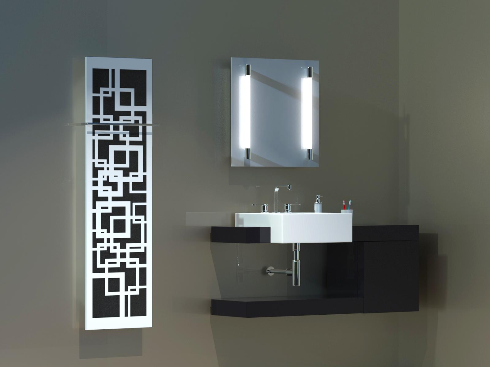 BADHEIZKÖRPER Design Quadrat 3 180x47cm 1118Watt weiß (+1 Halter 15mm) SZAGATO Designheizkörper Handtuchheizkörper mit Mittelanschluss Handtuchwärmer