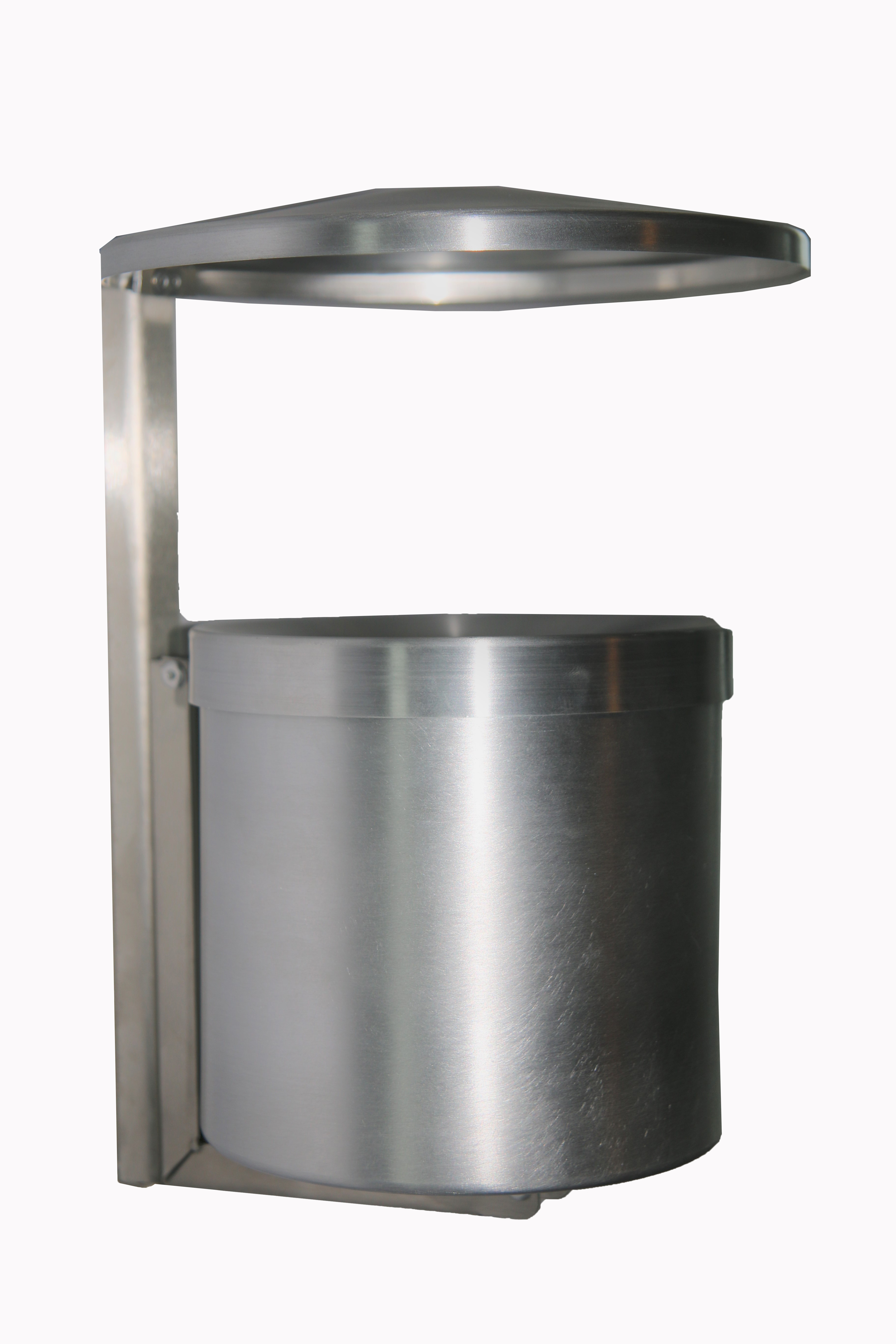Wandaschenbecher mit Dach Aluminium SZAGATO Ø15x27cm 1 ltr. SZAGATO Wand Aschenbecher outdoor Aschenbecher Wandmontage Aschenbecher draussen outdoor
