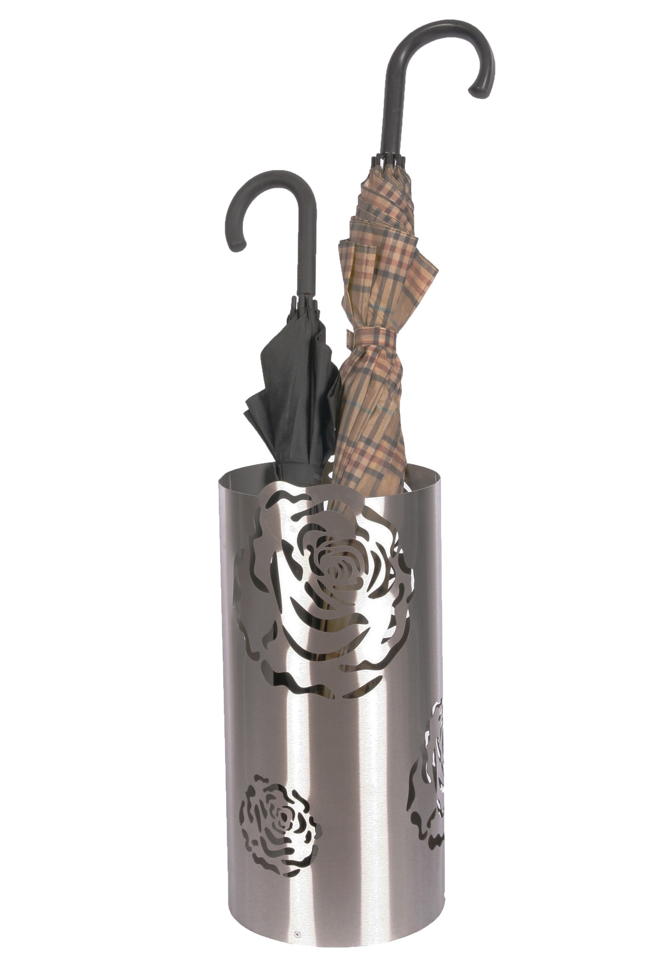 Schirmständer Design Rose 49xØ23cm Edelstahl matt SZAGATO Regenschirmständer Schirmständer große Schirme Schirmhalter moderne Regen-Schirmständer