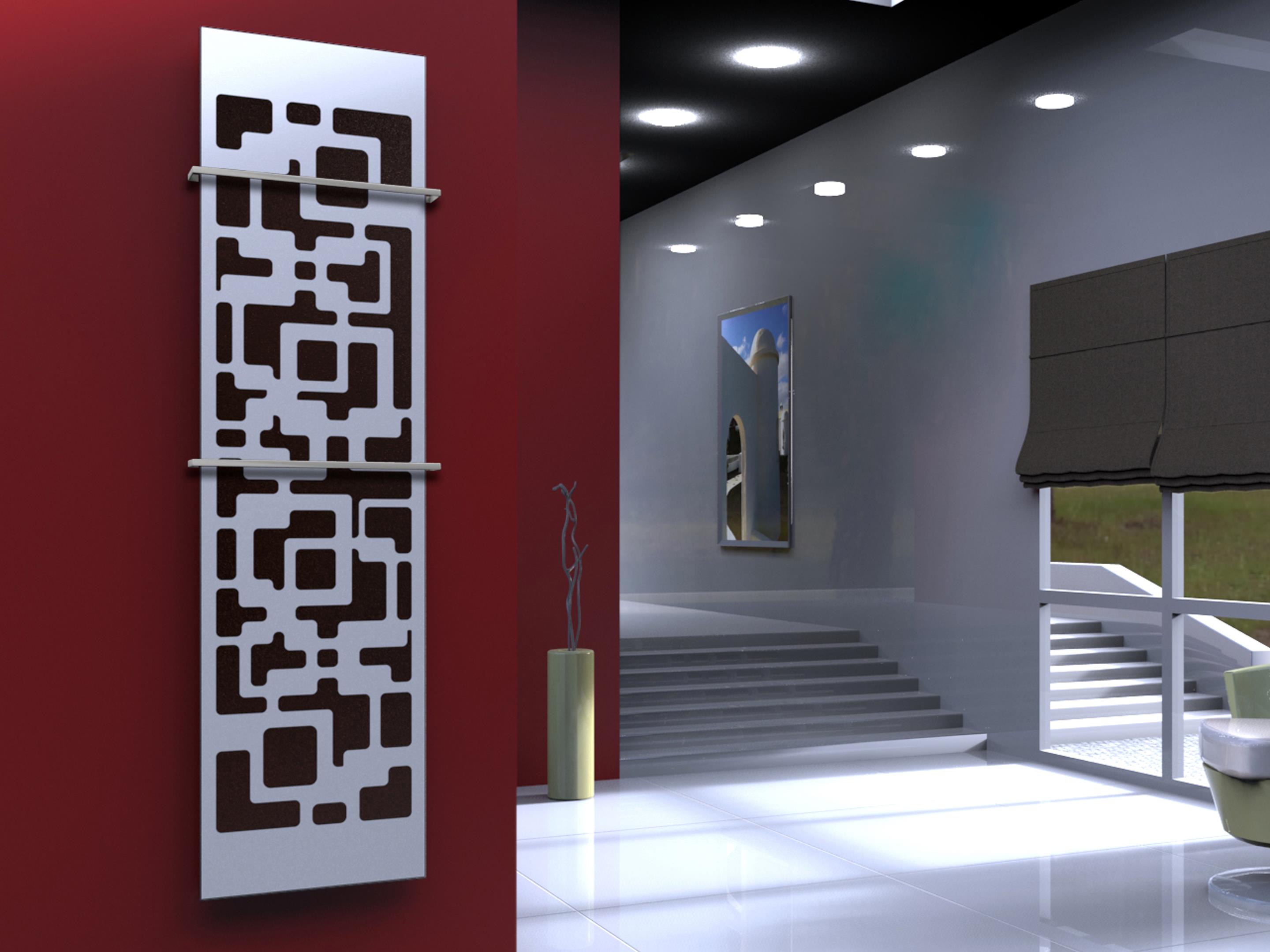 BADHEIZKÖRPER Design Downtown 3 180x47cm 1118 Watt weiß +2 Halter 15mm SZAGATO Designheizkörper Handtuchheizkörper mit Mittelanschluss Handtuchwärmer