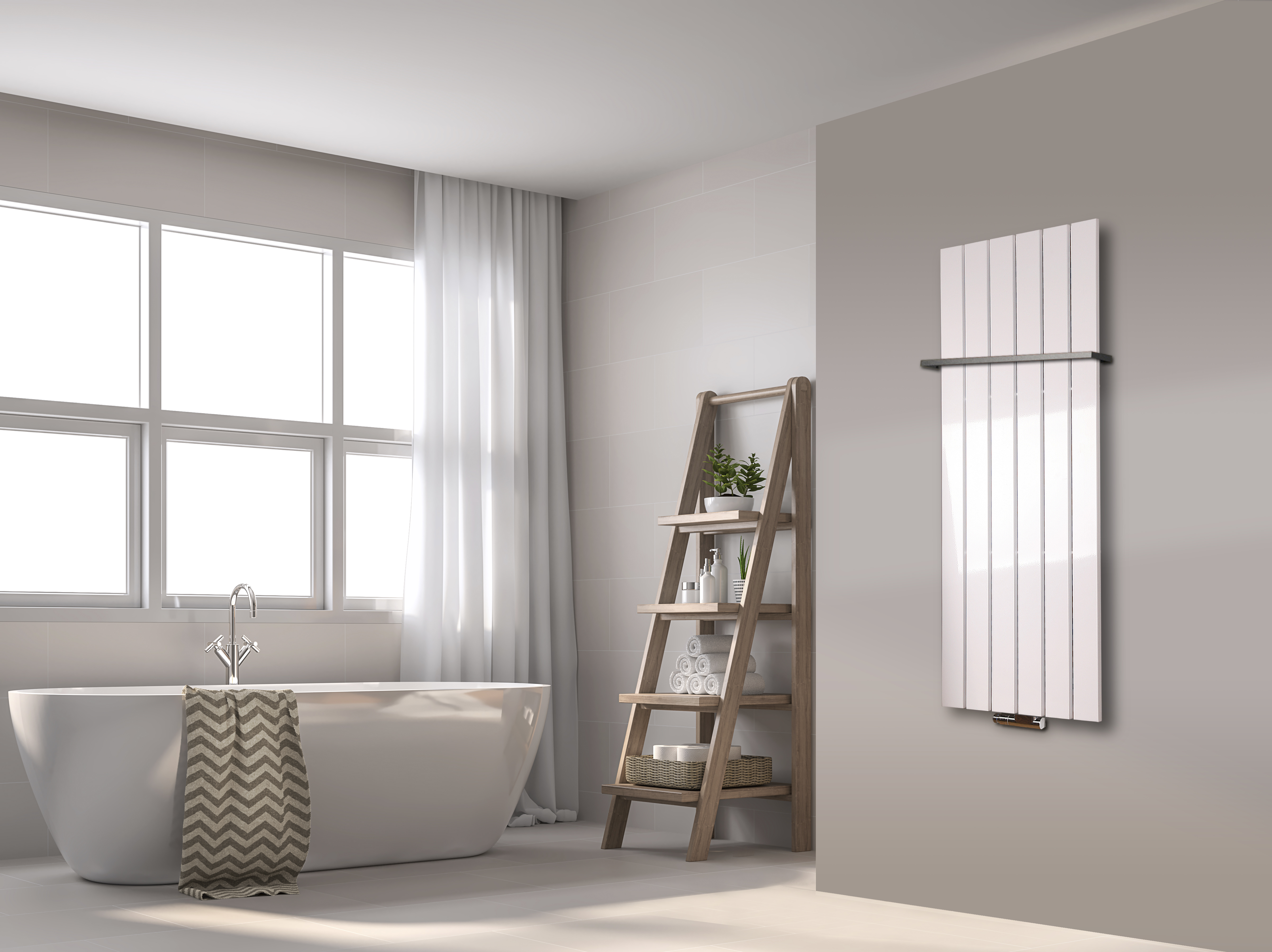 BADHEIZKÖRPER Design Peking 2 120x47cm 799 Watt weiß (+1 Halter 15mm) SZAGATO Paneelheizkörper Handtuchheizkörper mit Mittelanschluss Handtuchwärmer