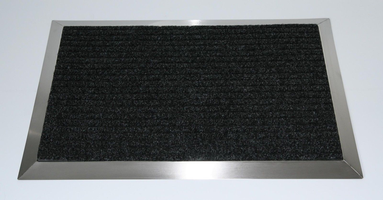 Edelstahlrahmen mit Fußmatte Ripps 90x60cm SZAGATO Made in Germany Schuhabstreifer Edelstahl außen Schmutzfangmatte Fußabtreter Schmutzmatte