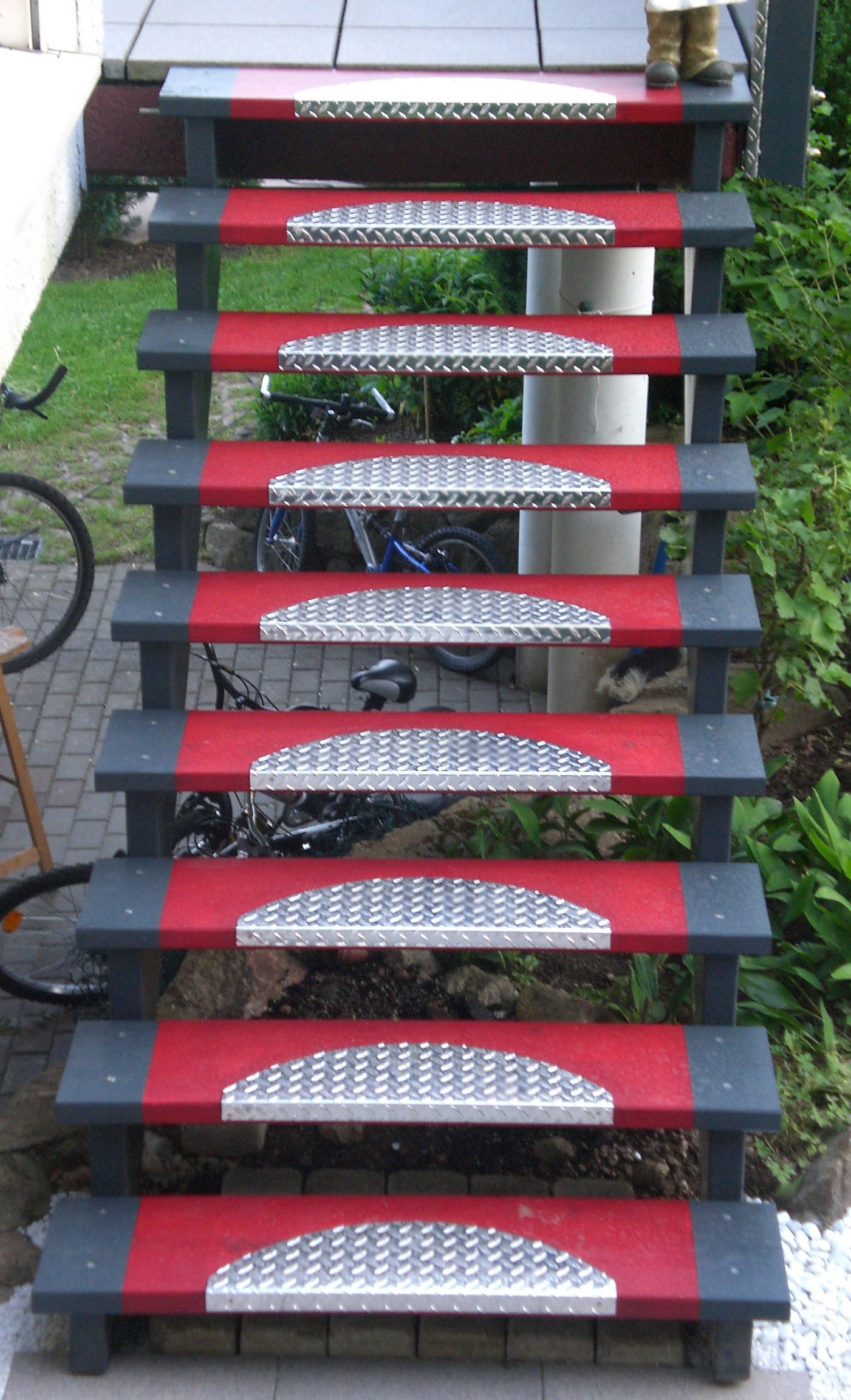 Stufenmatte aus Aluminium matt halbrund 60x18cm SZAGATO Made in Germany Treppenmatte Treppenmatte Stufenmatte Stufenmatten Aluminium ALU Metall