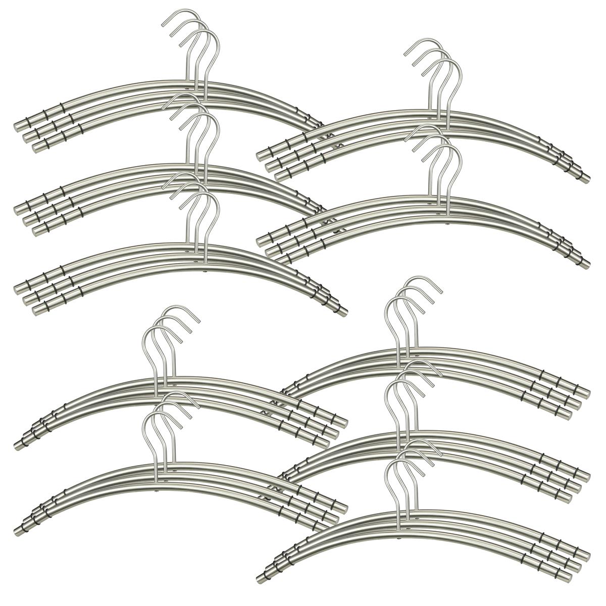 Kleiderbügel Edelstahl VE=30 Stück SZAGATO Edelstahl Kleiderbügel modern Hosenbügel Design Kleiderbügel Metall Hänger Garderobenbügel hochwertig