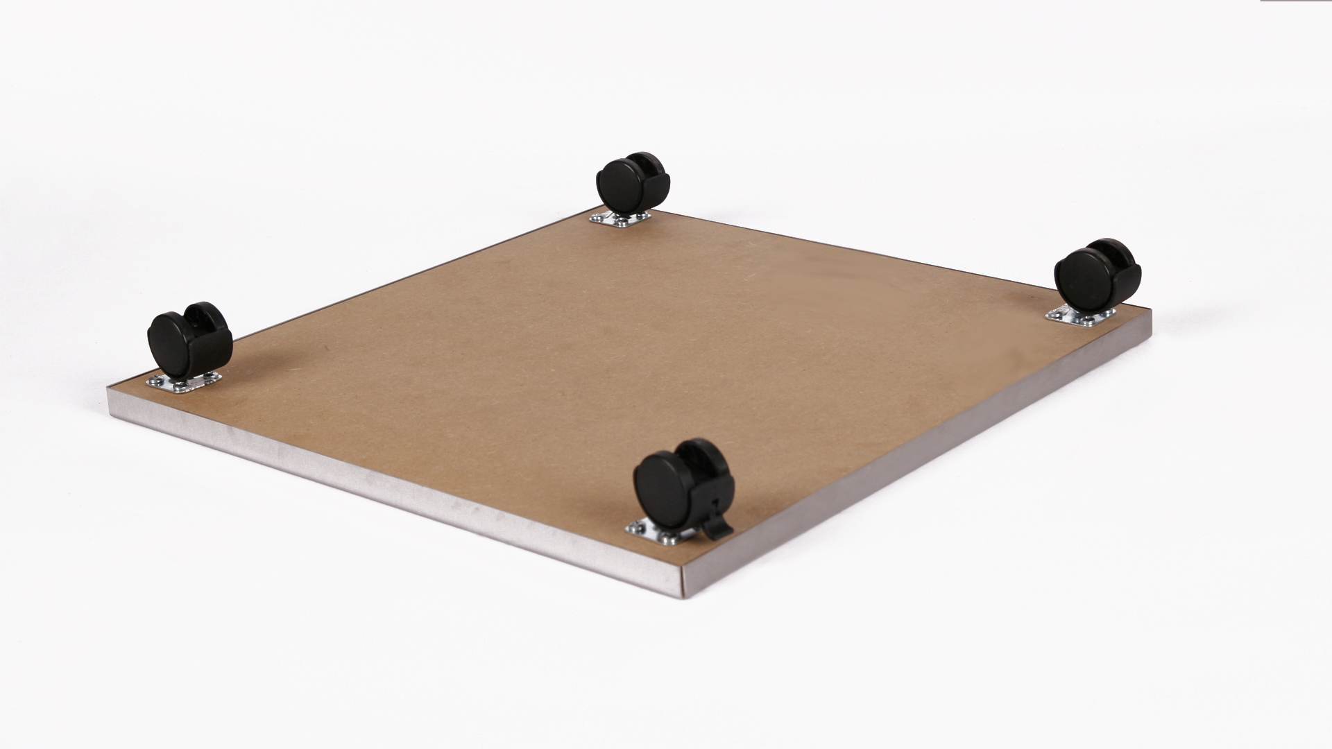 Rollbrett Pflanzenroller 40x40cm Edelstahl 100 kg Bürorollen + Bremse SZAGATO Made in Germany Blumenuntersetzer Möbelroller Outdoor Blumenroller