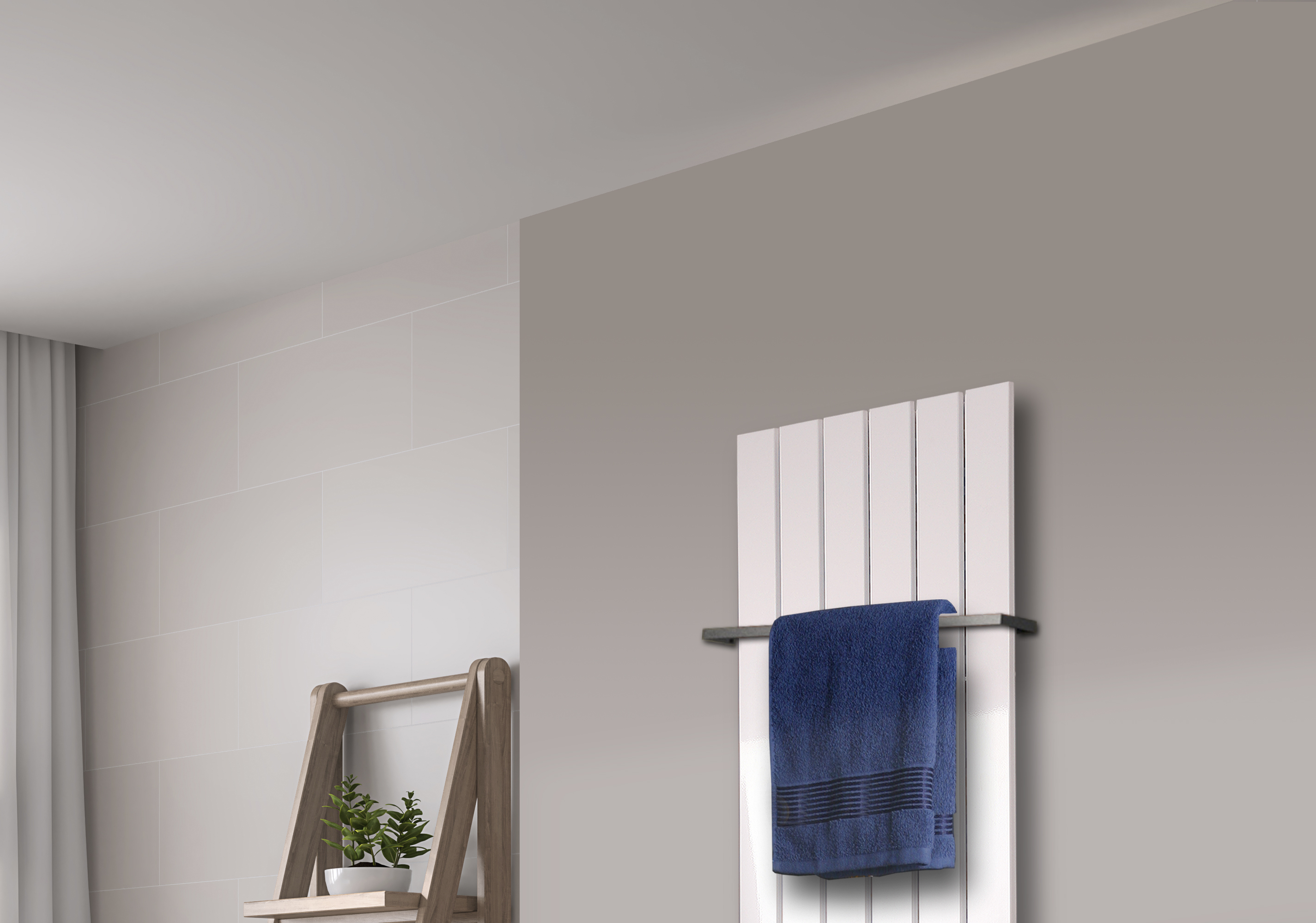 BADHEIZKÖRPER Design Peking 2 120x47cm 799 Watt weiß (+1 Halter 15mm) SZAGATO Paneelheizkörper Handtuchheizkörper mit Mittelanschluss Handtuchwärmer