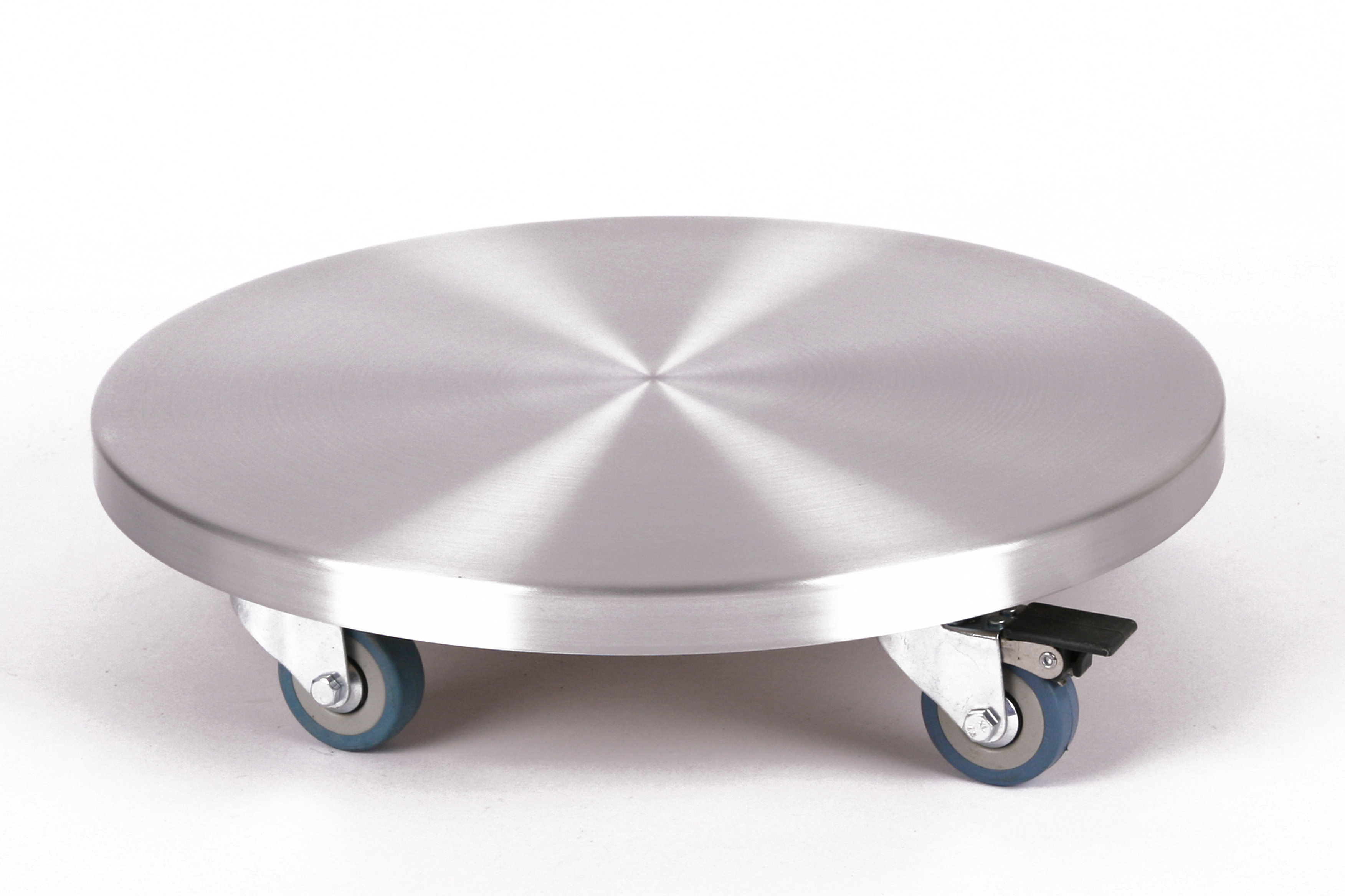 Rollbrett Pflanzenroller Ø30cm ALU 150kg PU-Rolle + Bremse SZAGATO Made in Germany Blumenuntersetzer Möbelroller Outdoor Blumenroller Transportroller